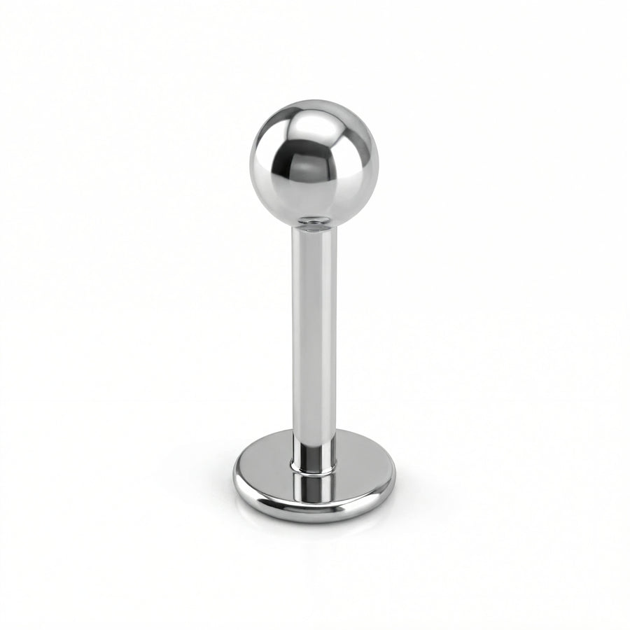 Labret con pallina in Acciaio Chirurgico 316L - Piercing per lobo, helix, forward helix, conch, flat, tragus, minimal, labret, medusa, monroe