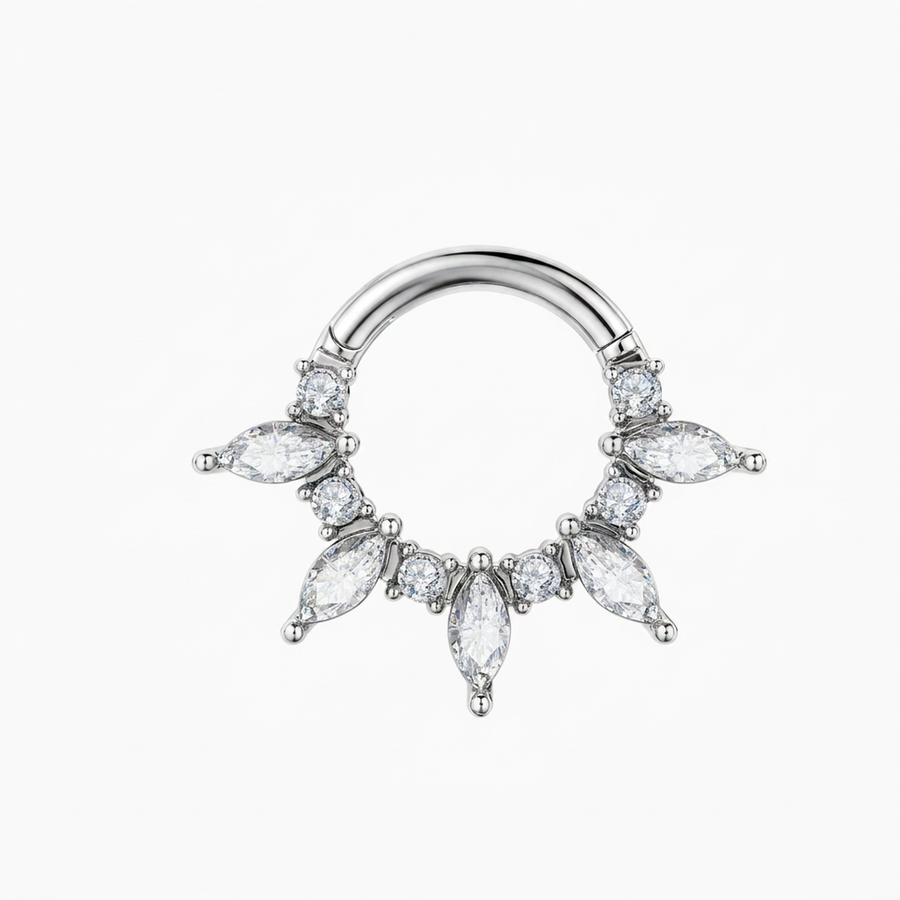 Piercing con zirconi e punte in Acciaio Chirurgico 316L - Piercing per lobo, helix, daith, septum
