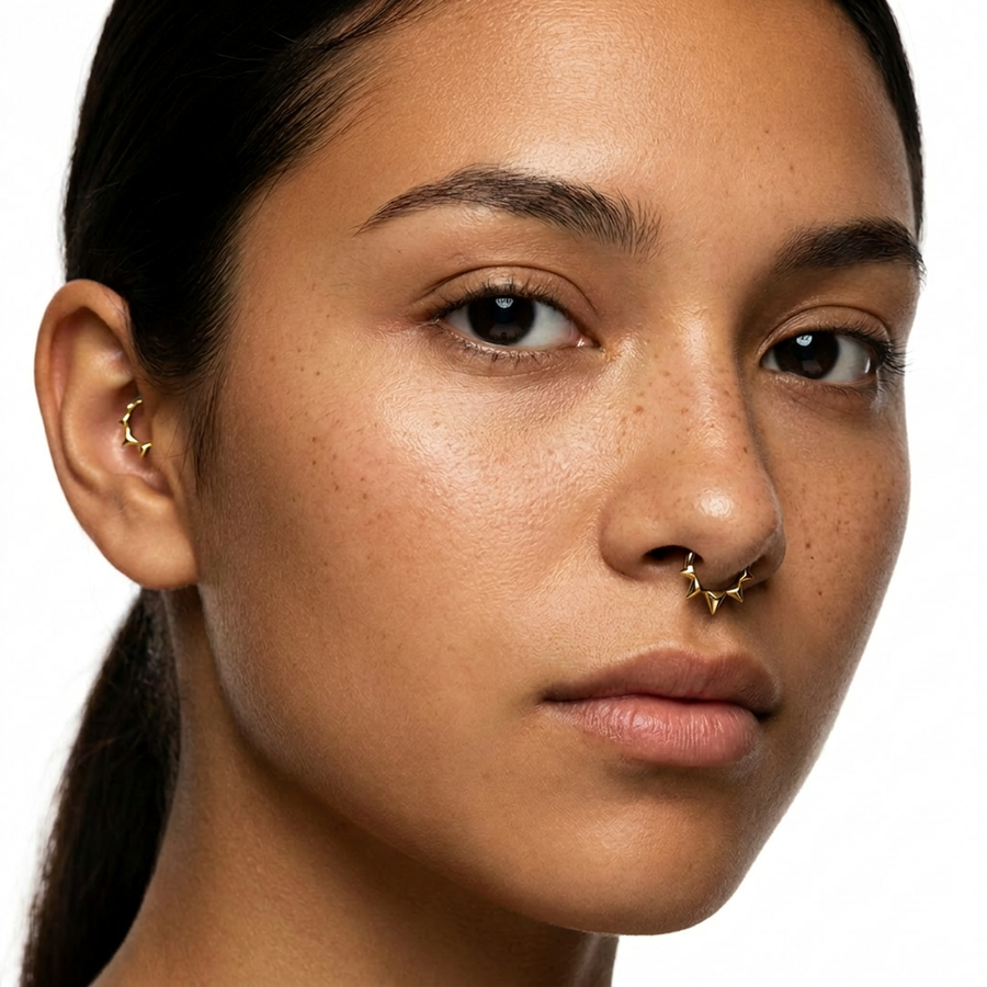 Piercing con punte in Acciaio Chirurgico 316L - Piercing per lobo, helix, daith, septum