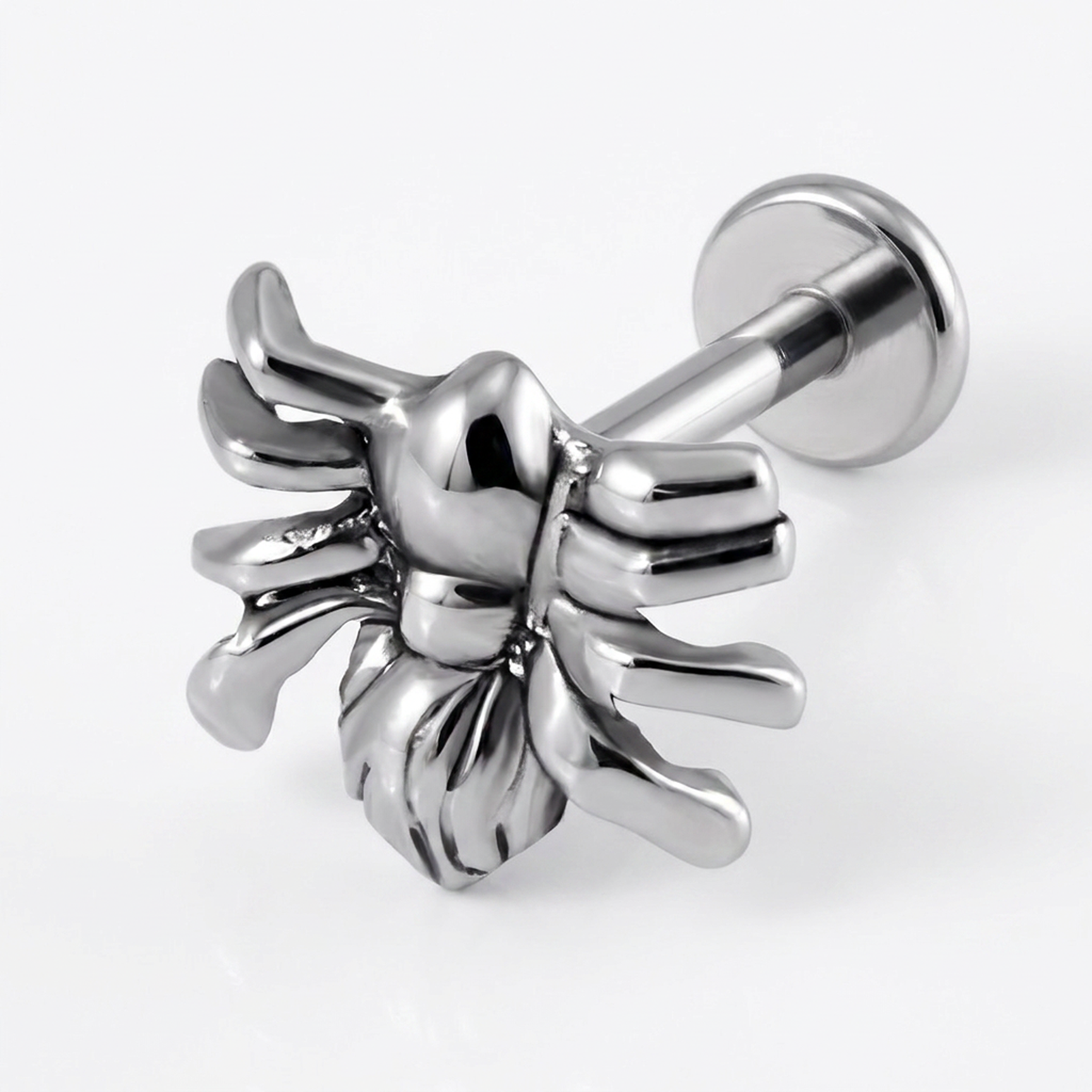 Piercing con ragno in Acciaio Chirurgico 316L - Piercing per lobo, helix, forward helix, conch, flat, tragus