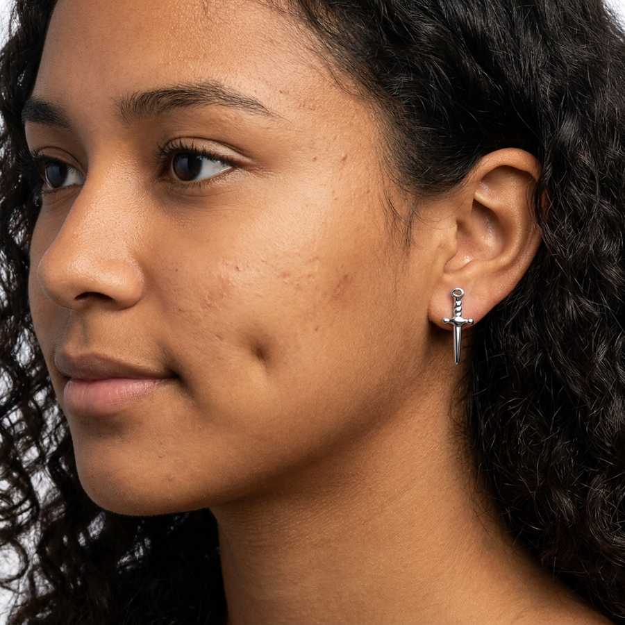 Piercing con spada in Acciaio Chirurgico 316L - Piercing per lobo, helix, forward helix, conch, flat, tragus