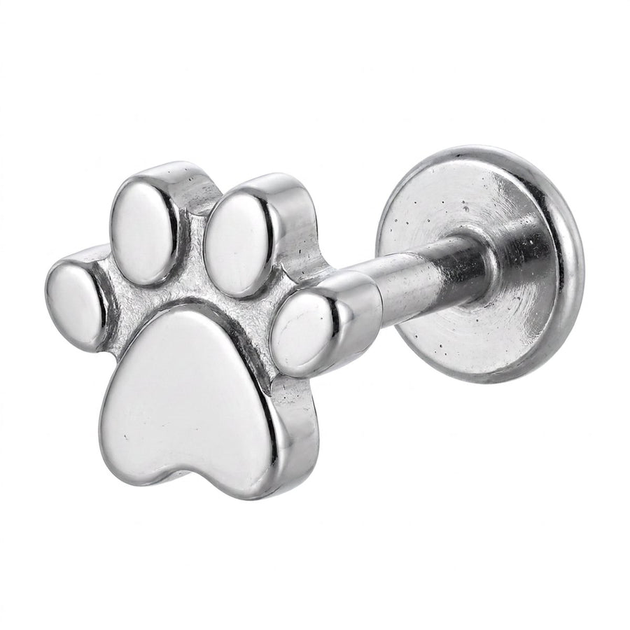 Piercing con zampetta in Acciaio Chirurgico 316L - Piercing per lobo, helix, forward helix, conch, flat, tragus