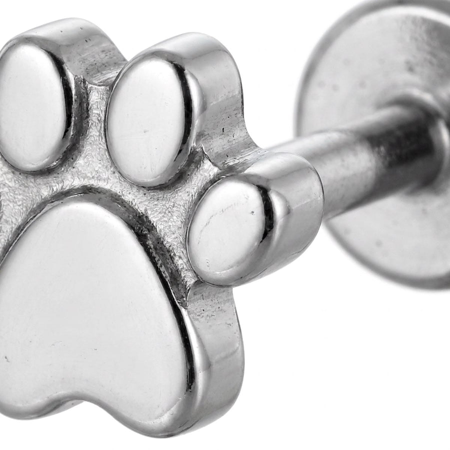 Piercing con zampetta in Acciaio Chirurgico 316L - Piercing per lobo, helix, forward helix, conch, flat, tragus