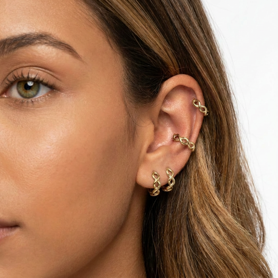 Cerchietto con infinito in Acciaio Chirurgico 316L - Piercing per lobo, helix, forward helix, conch, tragus, antitragus, rook