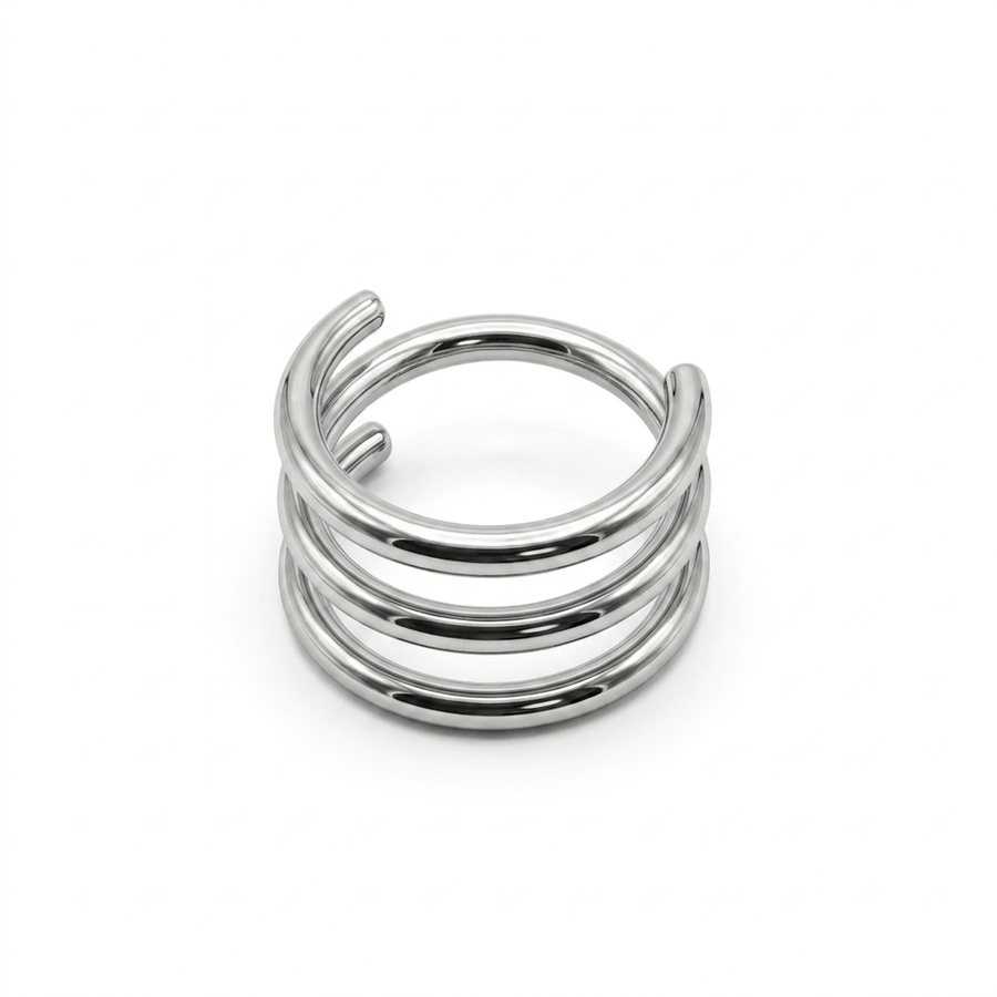 Piercing cerchietto con fascia in acciaio chirurgico 316L - Piercing per naso