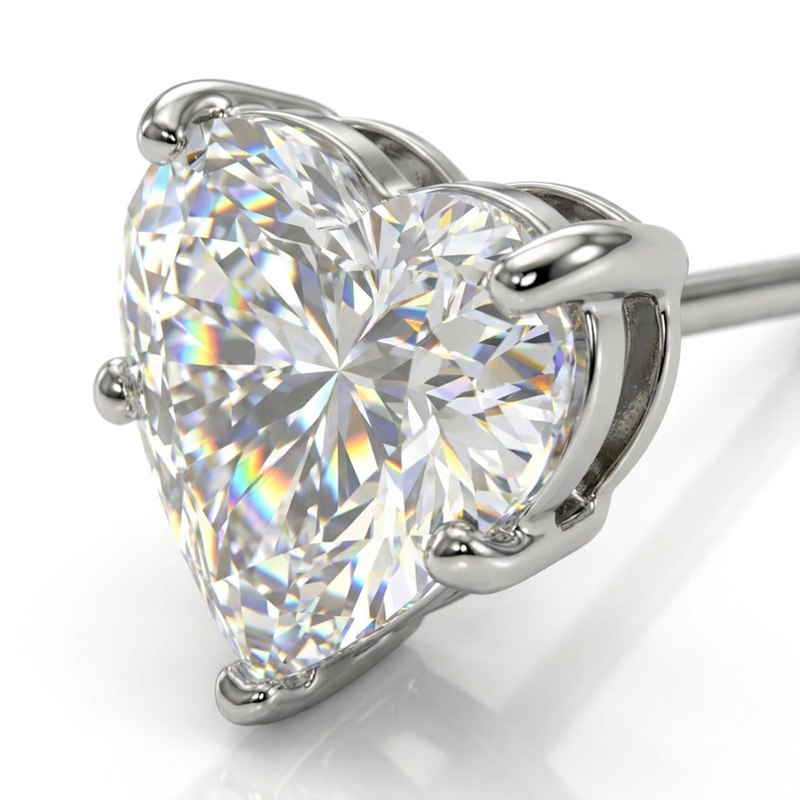 Orecchino a forma di cuore in Argento 925 - Orecchino per lobo