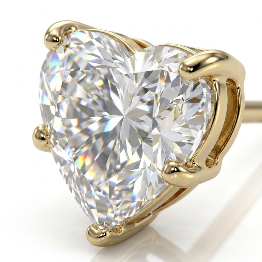 Orecchino a forma di cuore in Argento 925 - Orecchino per lobo