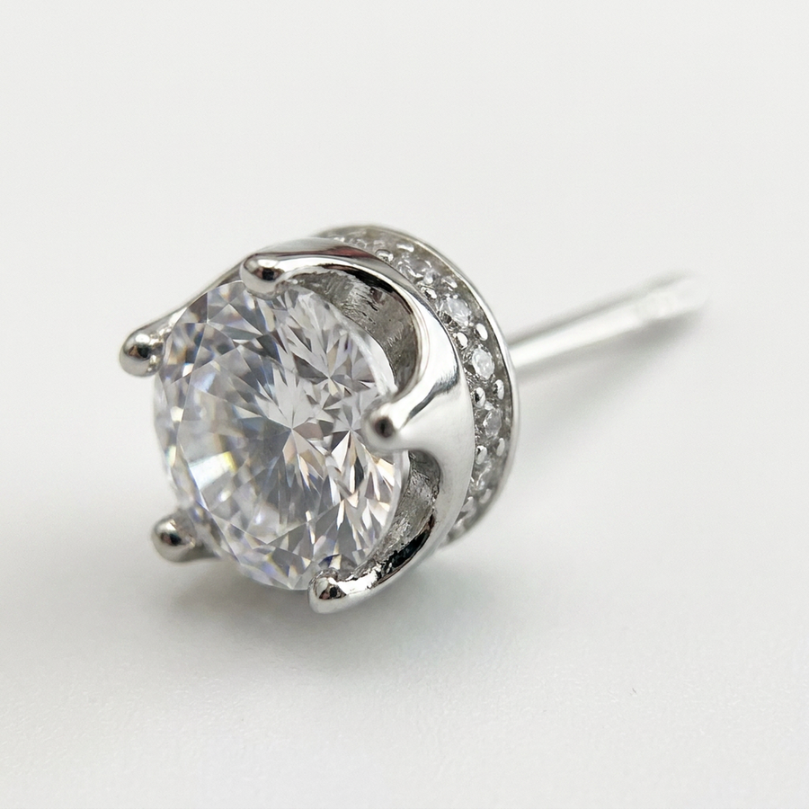 Brillantino in Argento 925 - Orecchino per lobo