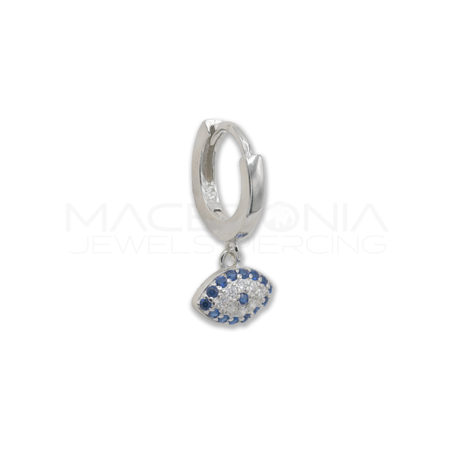 CERCHIO CON CIONDOLO AD OCCHIO ARGENTO 925