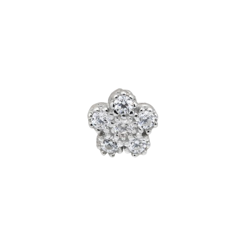 ORECCHINO CON FIORE ZIRCONATO