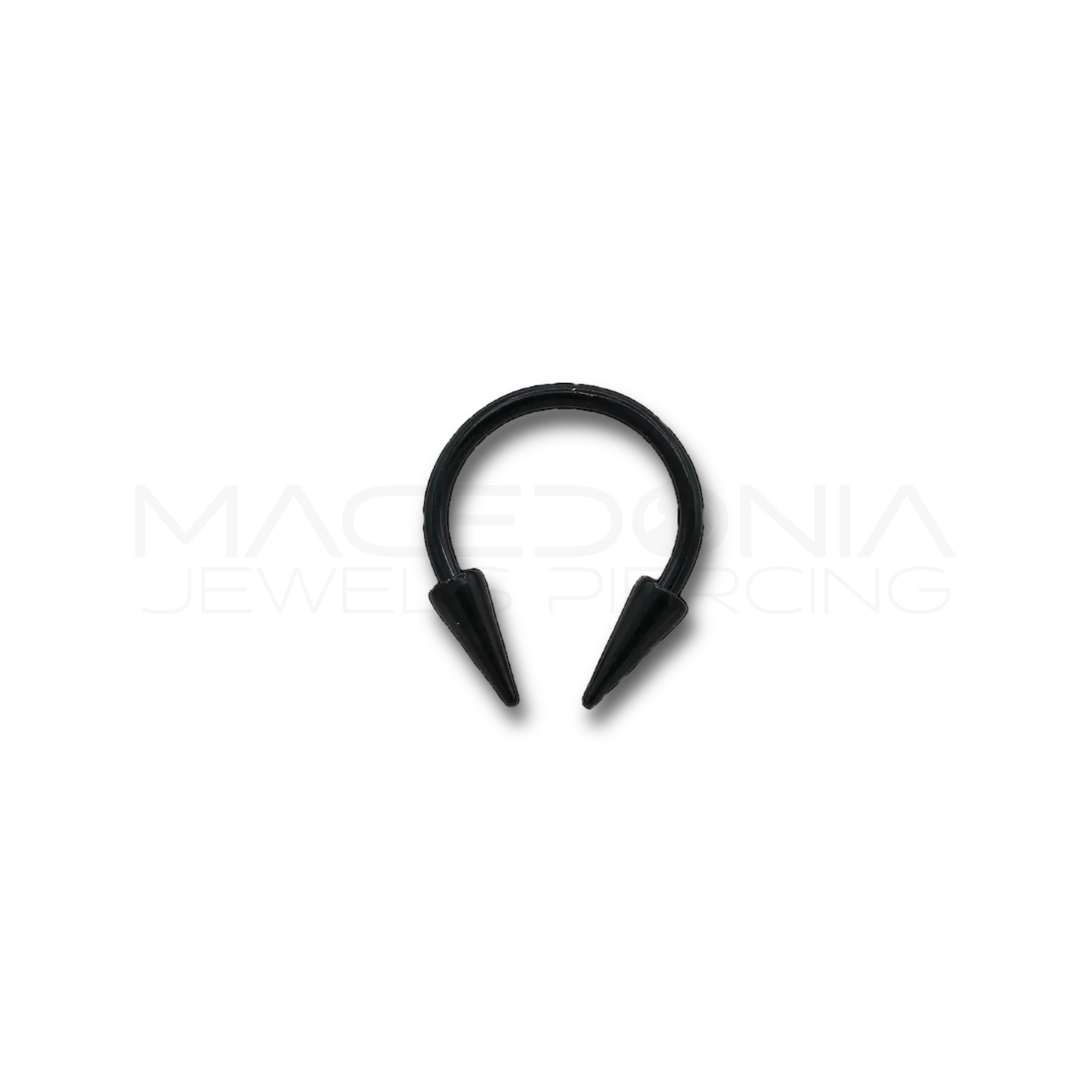 Piercing in acciaio chirurgico 316L con coni, colori argento e nero