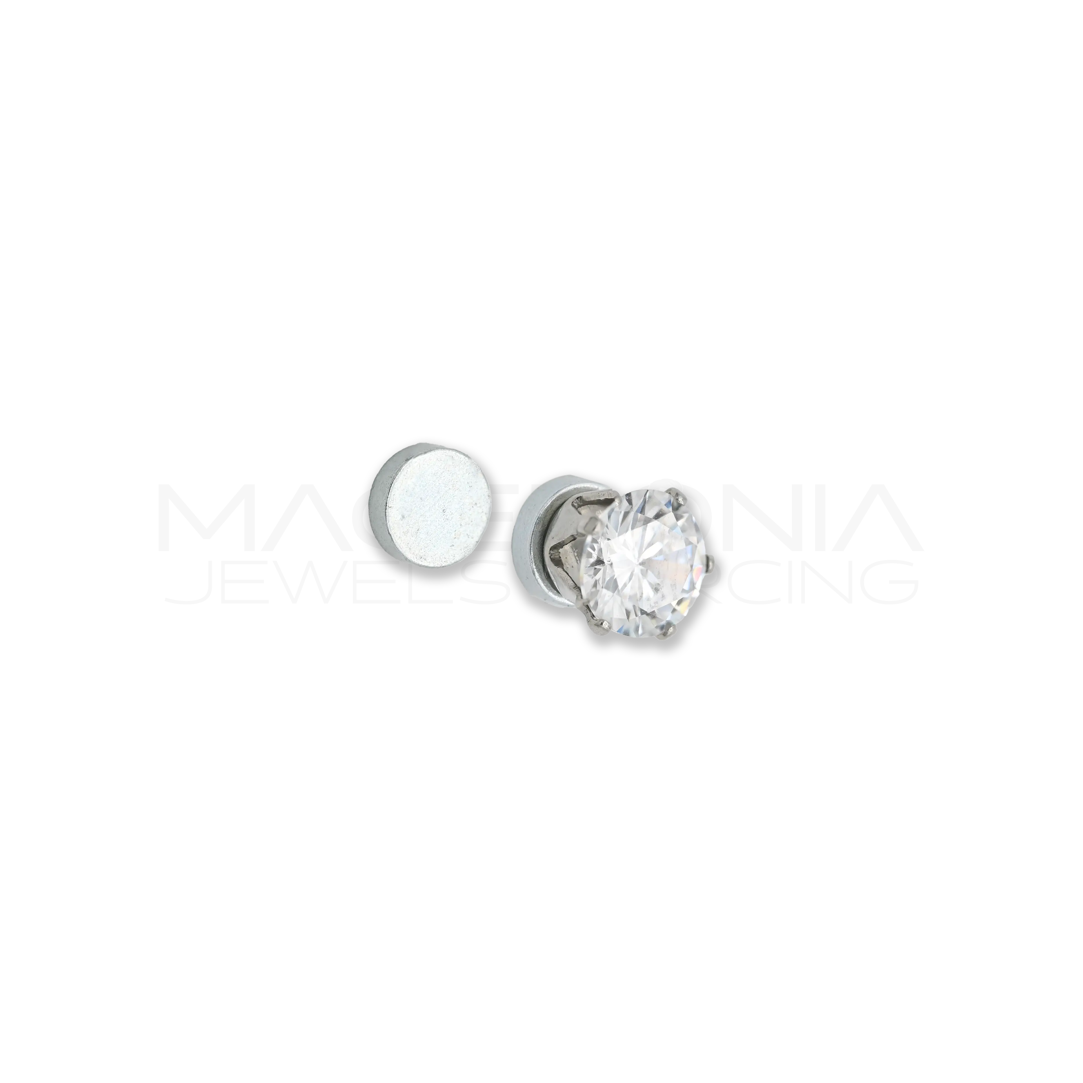 PIERCING CON ZIRCONE ARGENTATO FAKE CON CALAMITA