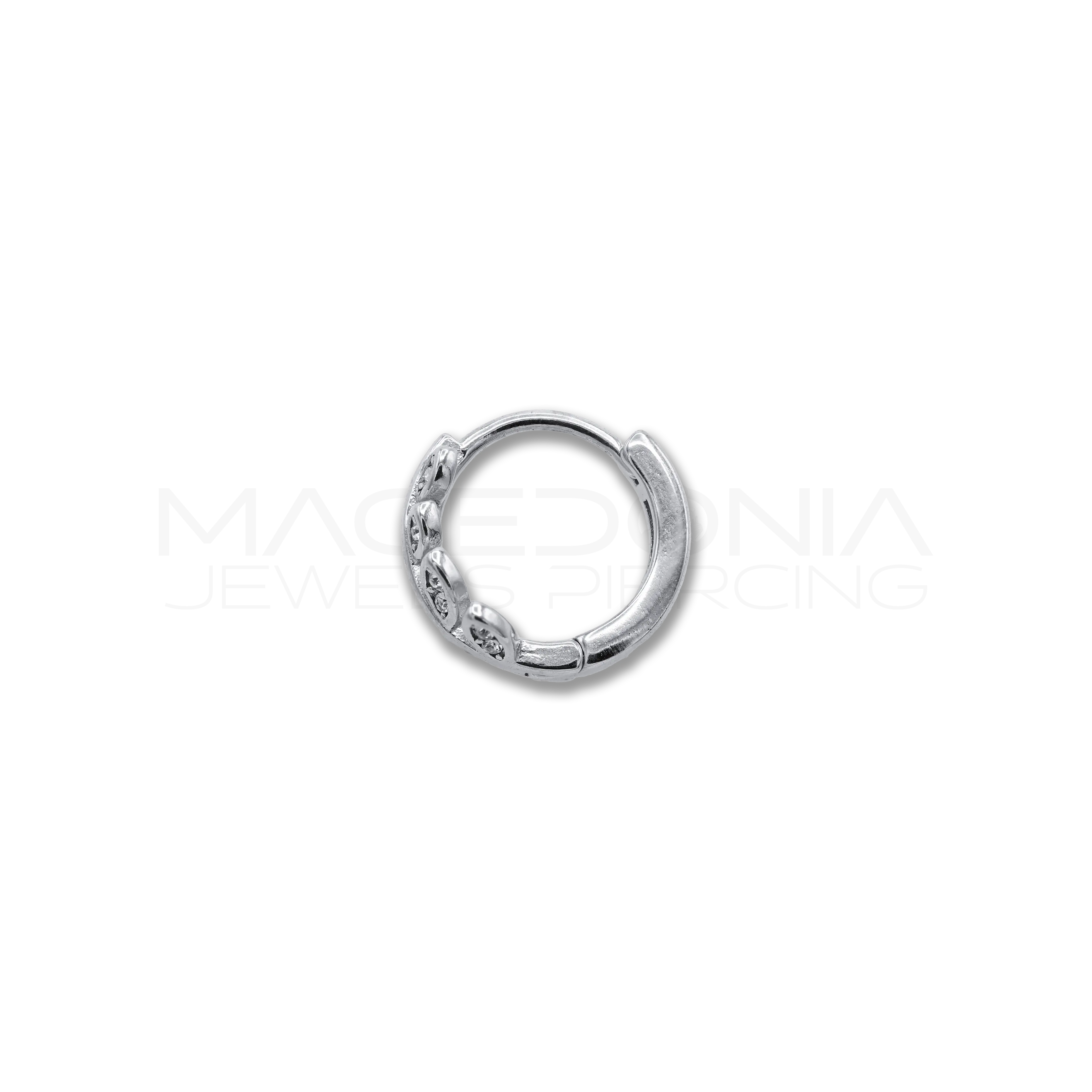 Piercing con rmoscello con chiusura clicker in acciaio chirurgico 316L
