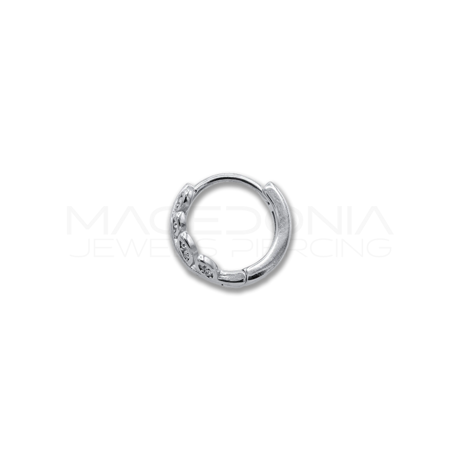 Piercing con rmoscello con chiusura clicker in acciaio chirurgico 316L