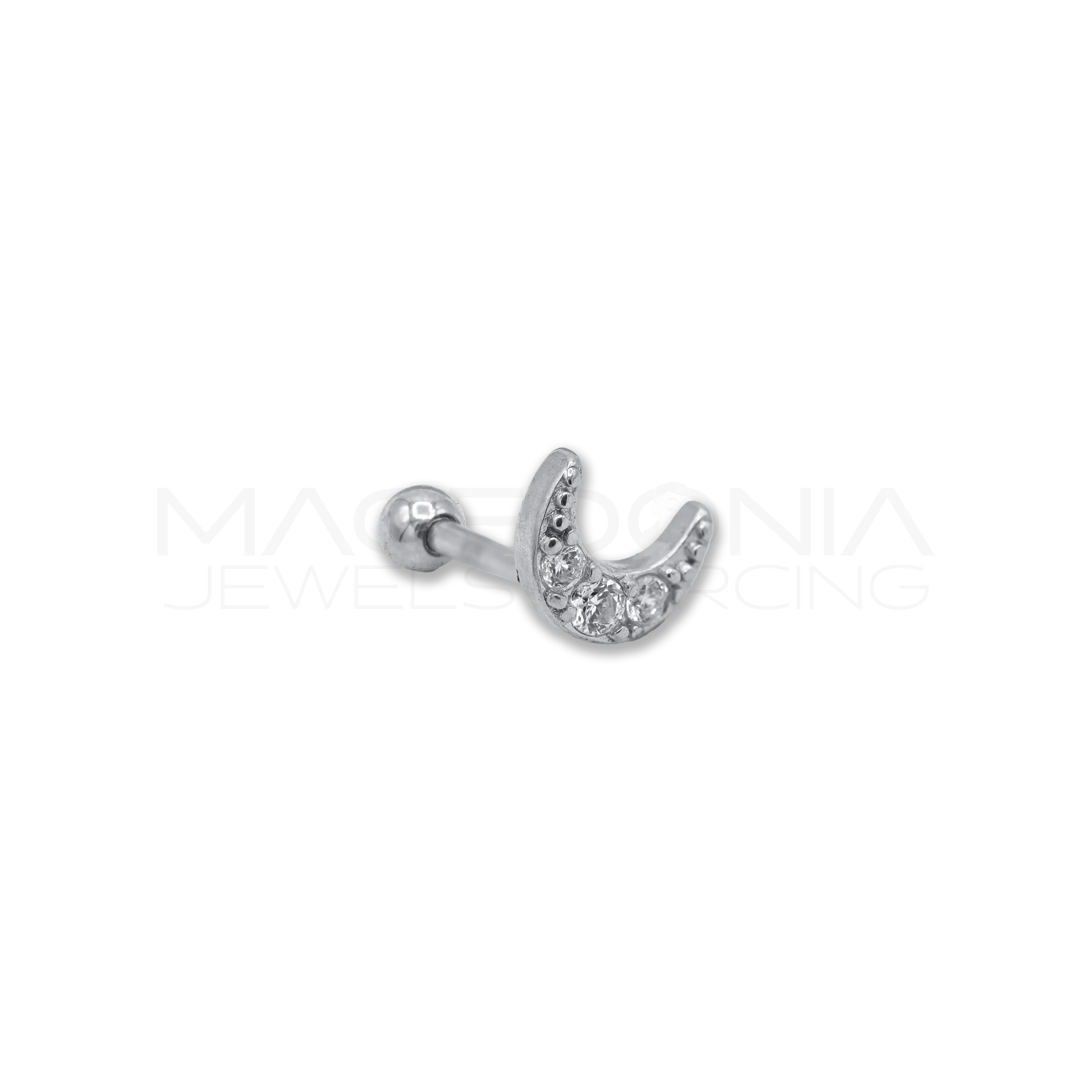BARRETTA LUNA CON ZIRCONI INCASTONATI