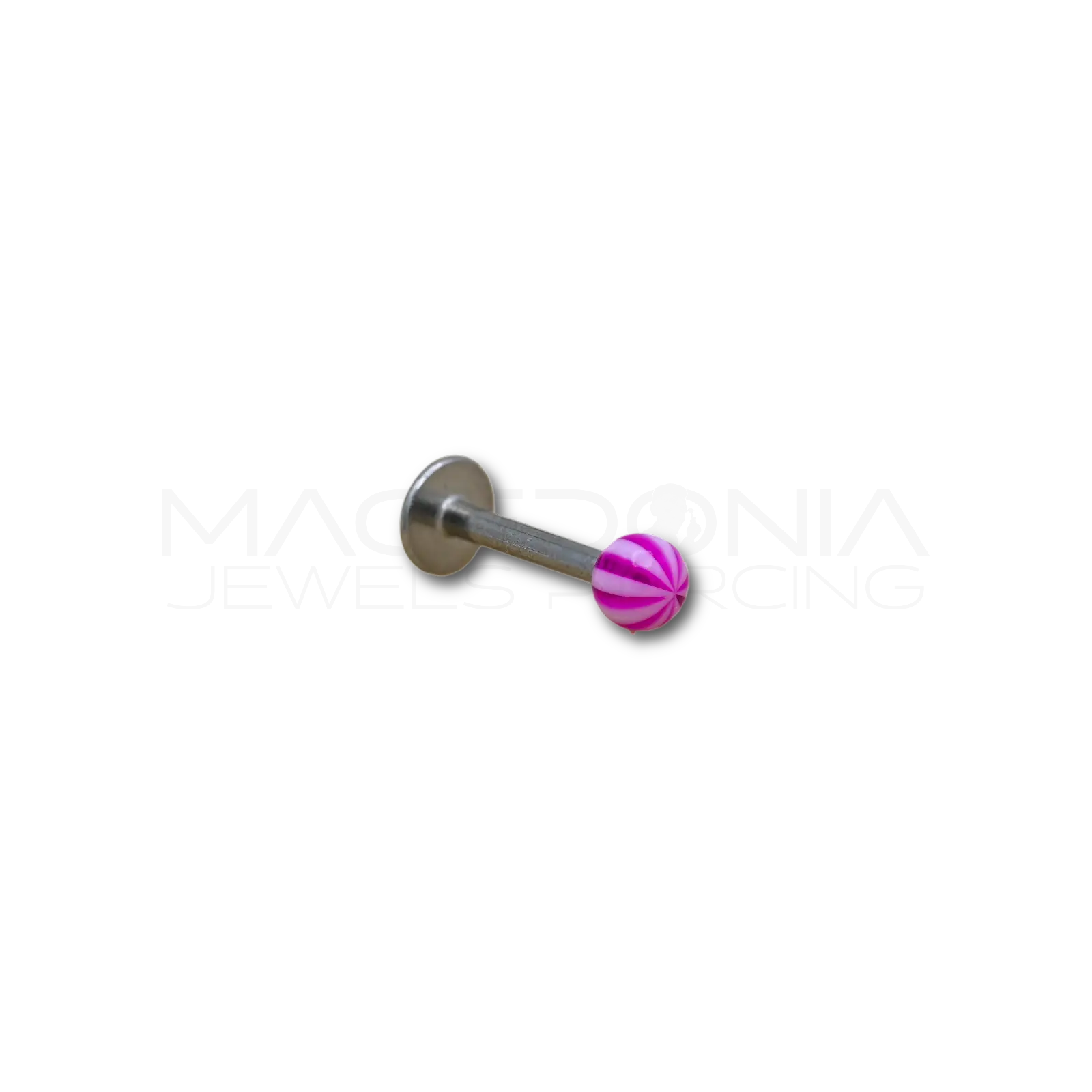 LABRET CON PALLINA A STRISCE