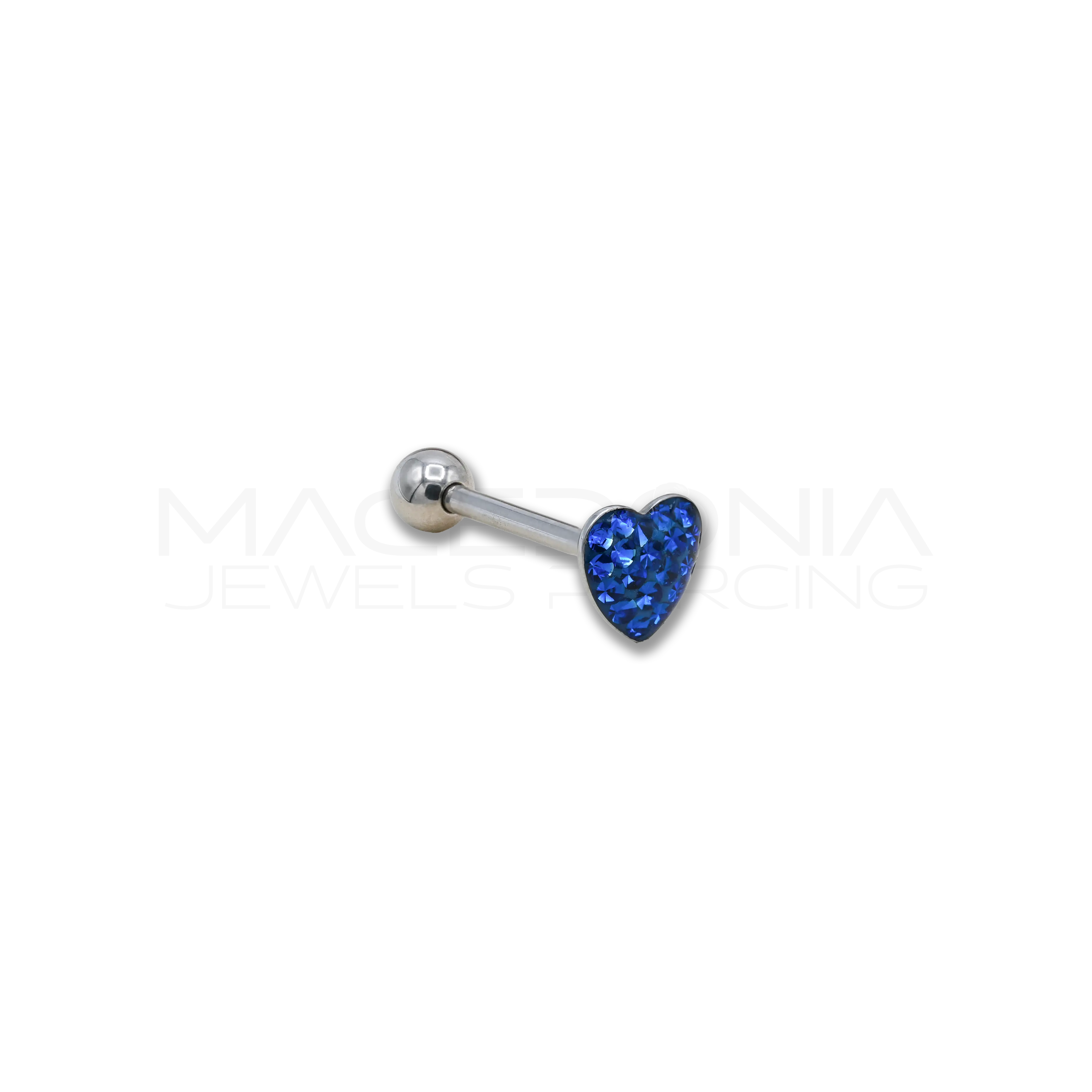 BARRETTA CON BASE PIATTA A FORMA DI CUORE GLITTERATO