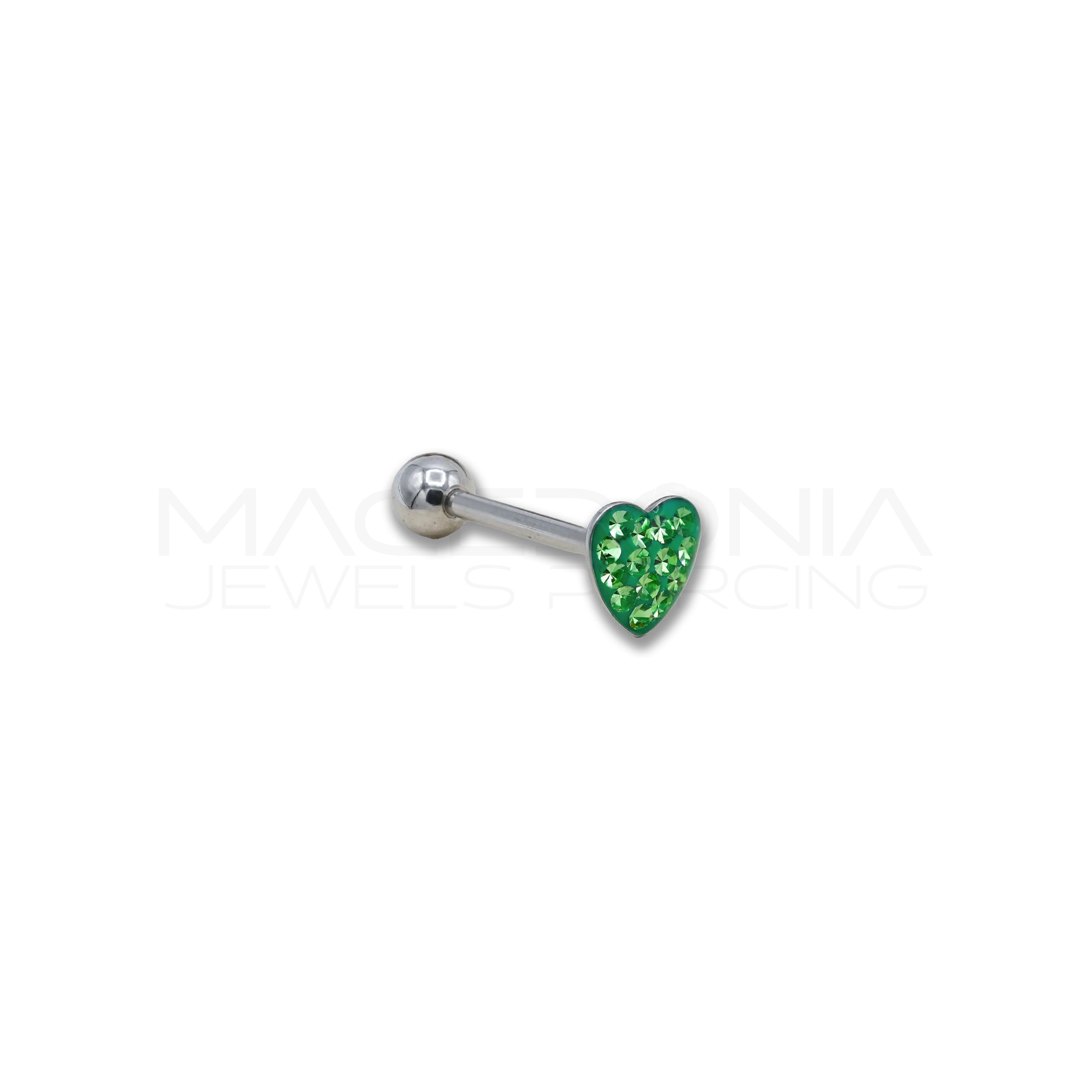 BARRETTA CON BASE PIATTA A FORMA DI CUORE GLITTERATO