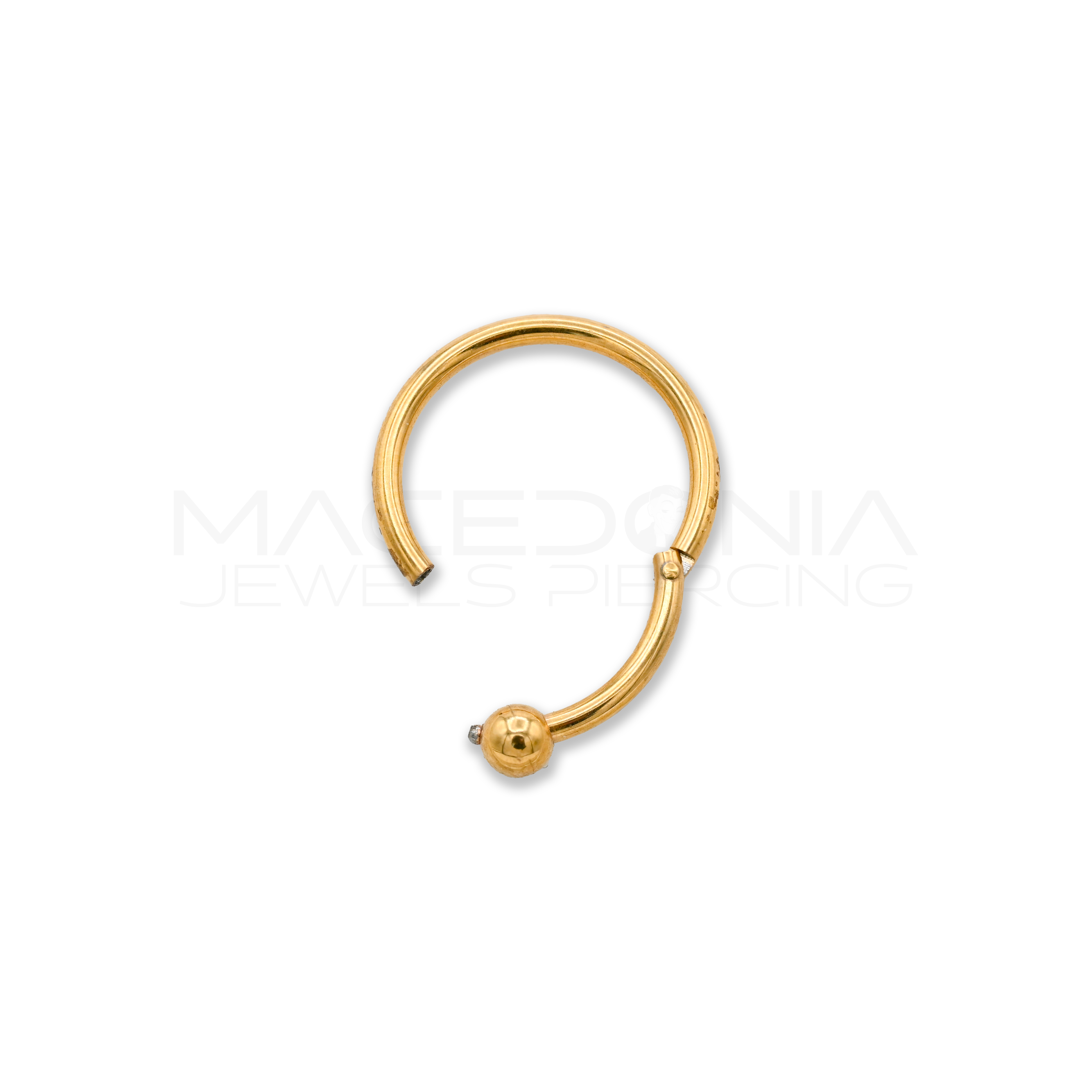 Piercing clicker con pallina in acciaio chirurgico 316L, colore oro