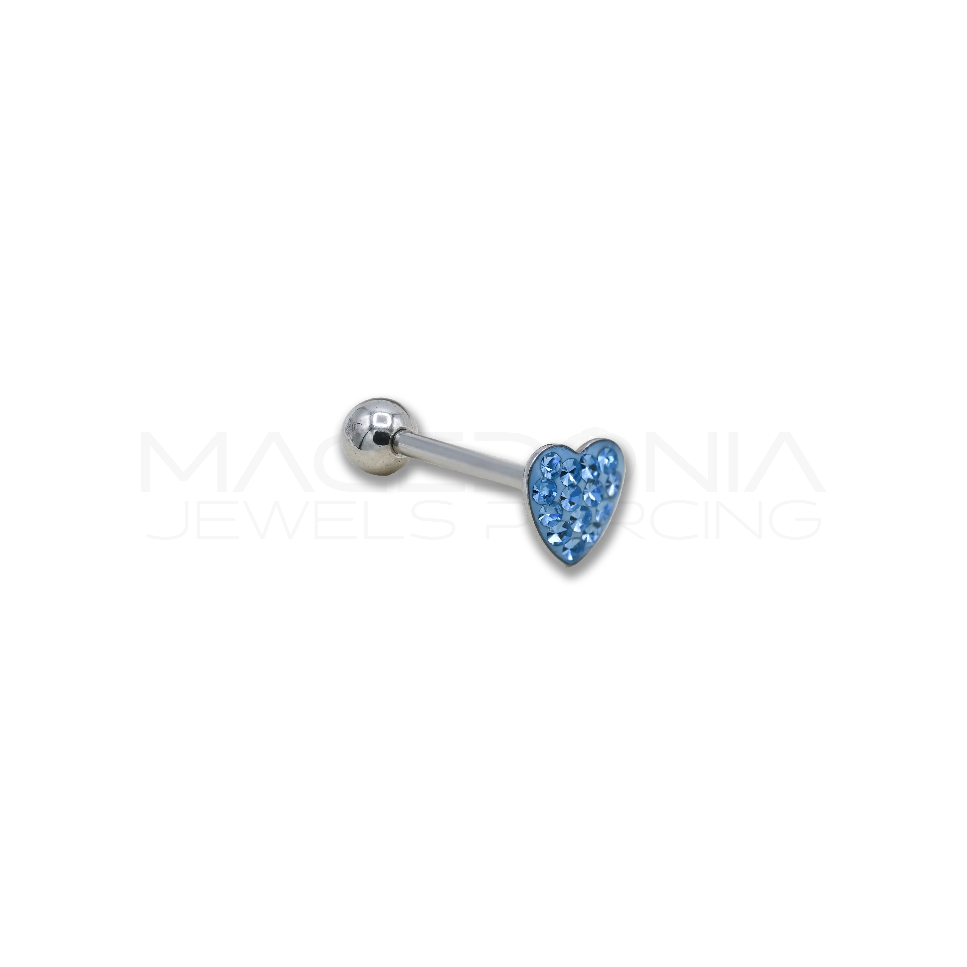 BARRETTA CON BASE PIATTA A FORMA DI CUORE GLITTERATO