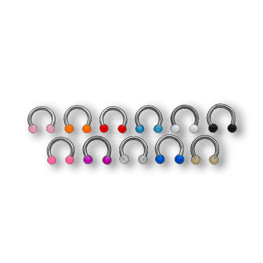 Piercing in acciaio chirurgico 316L con palline da 3 mm