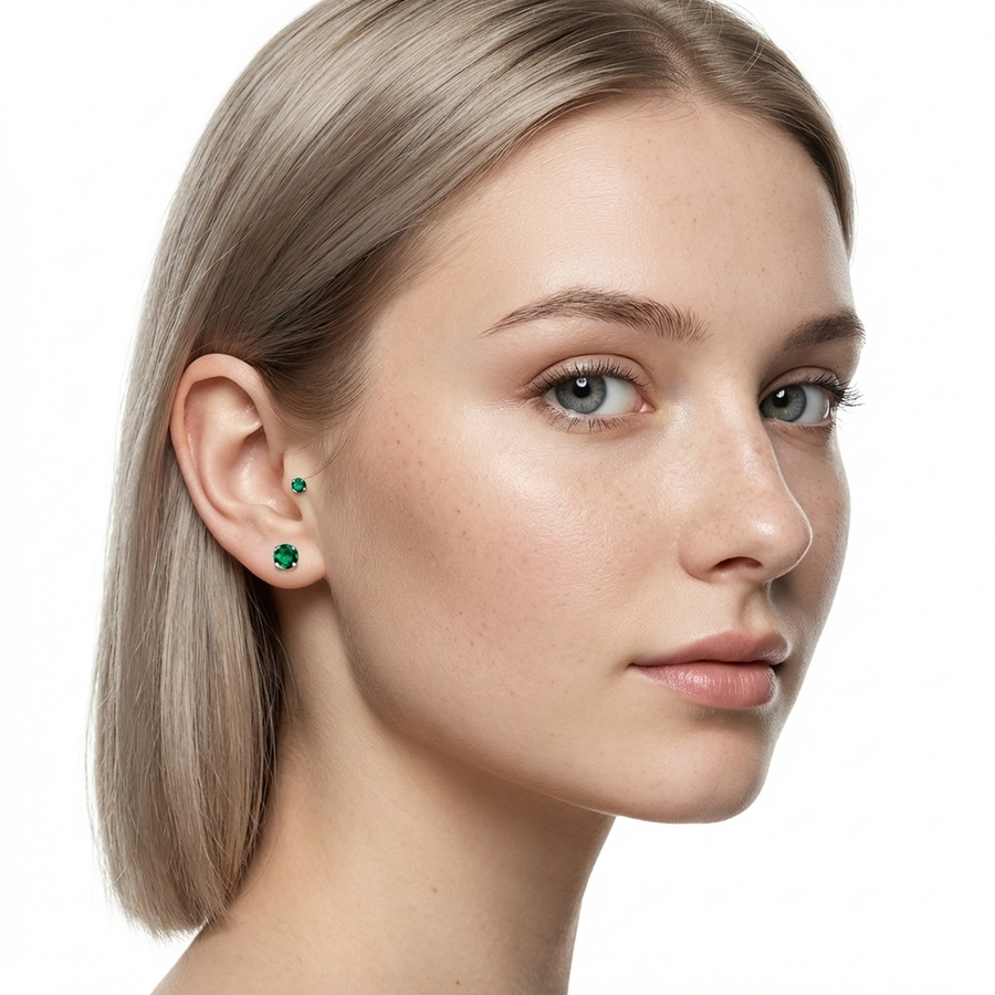 Piercing con zirconi in Titanio F136 - Piercing per Lobo, helix, forward helix, conch, flat, tragus, labret, minimal, labret, medusa, monroe