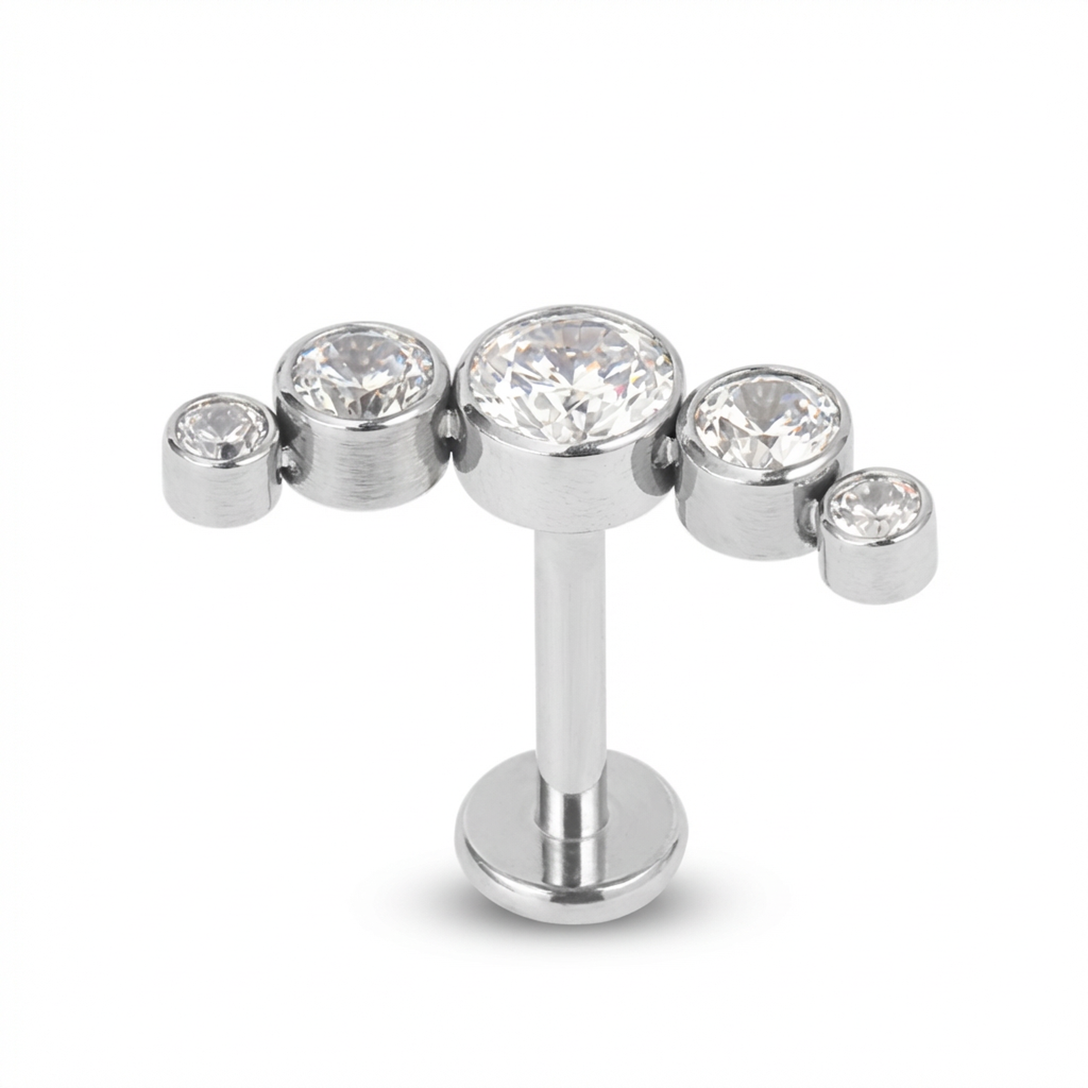 Piercing con zirconi in Titanio G23- Piercing per Lobo, helix, conch, flat