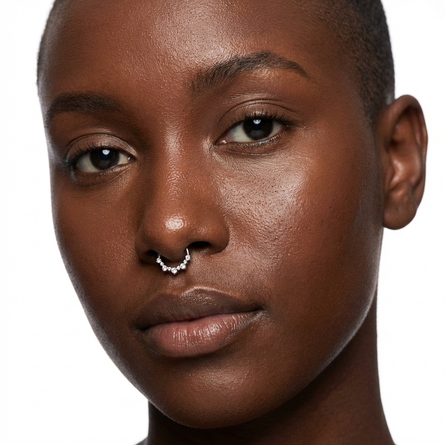 Piercing con zirconi in Titanio G23 - Piercing per Lobo, helix, daith, septum