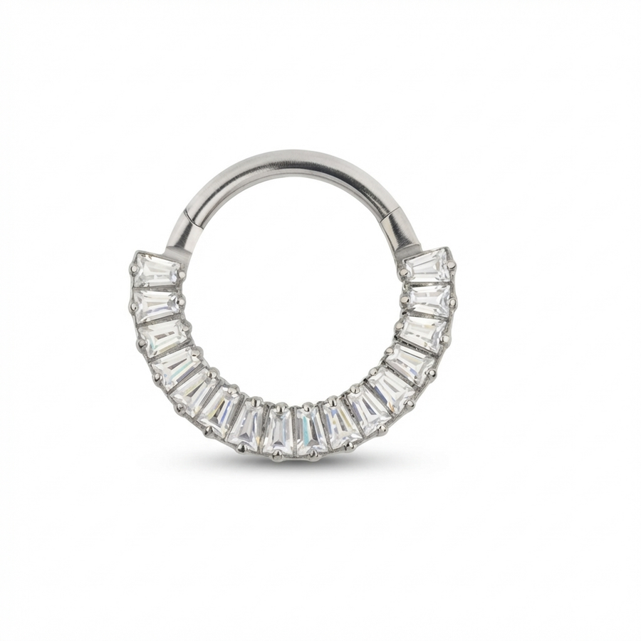 Piercing con zirconi in Titanio G23 - Piercing per Lobo, helix, daith, septum