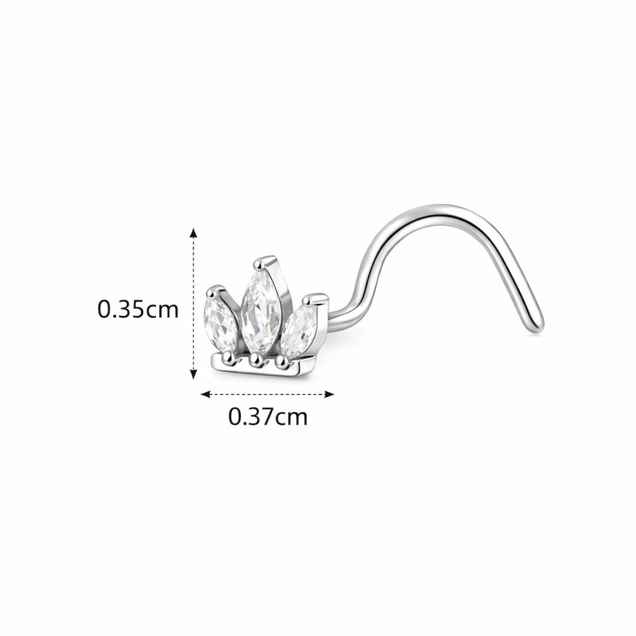 Piercing con tre petali in Titanio - Piercing per naso
