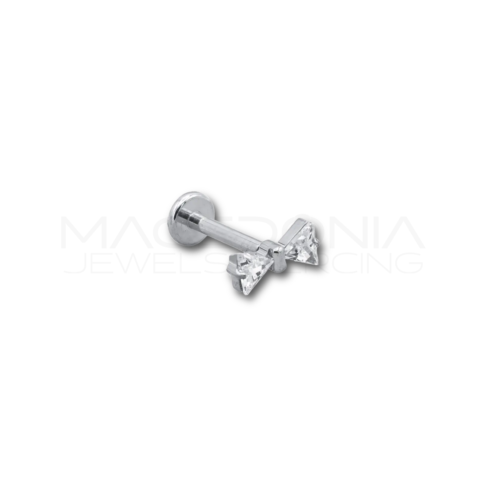 PIERCING CON ZIRCONI A FORMA DI TRIANGOLI - TITANIO Macedonia Jewels Piercing