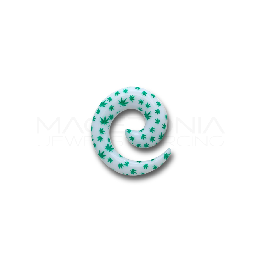 Dilatatore a Spirale Fantasia Foglia Verde