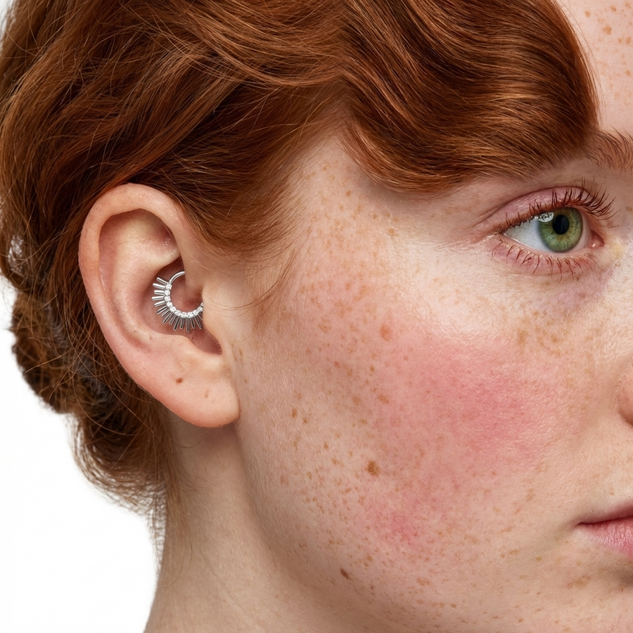 Piercing con zirconi e punte in Titanio G23 - Piercing per Lobo, helix, daith, septum
