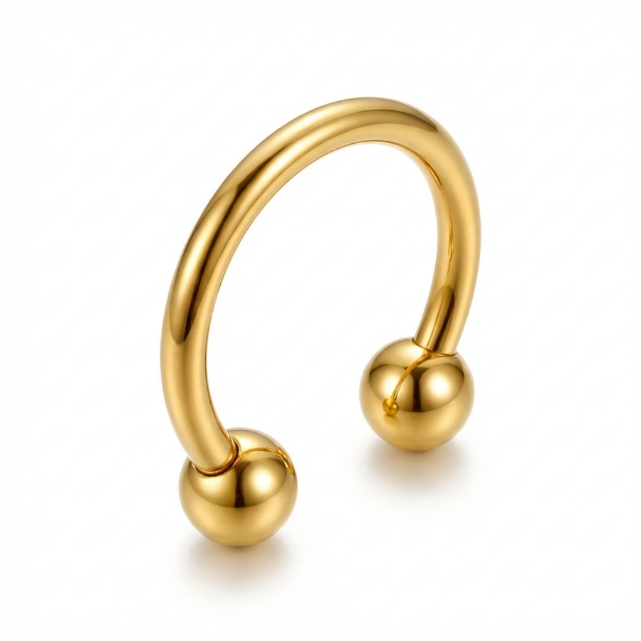 Piercing mezzo cerchio con palline in Titanio F136 - Piercing per Lobo, helix, daith, rook, antitragus, septum, smiley