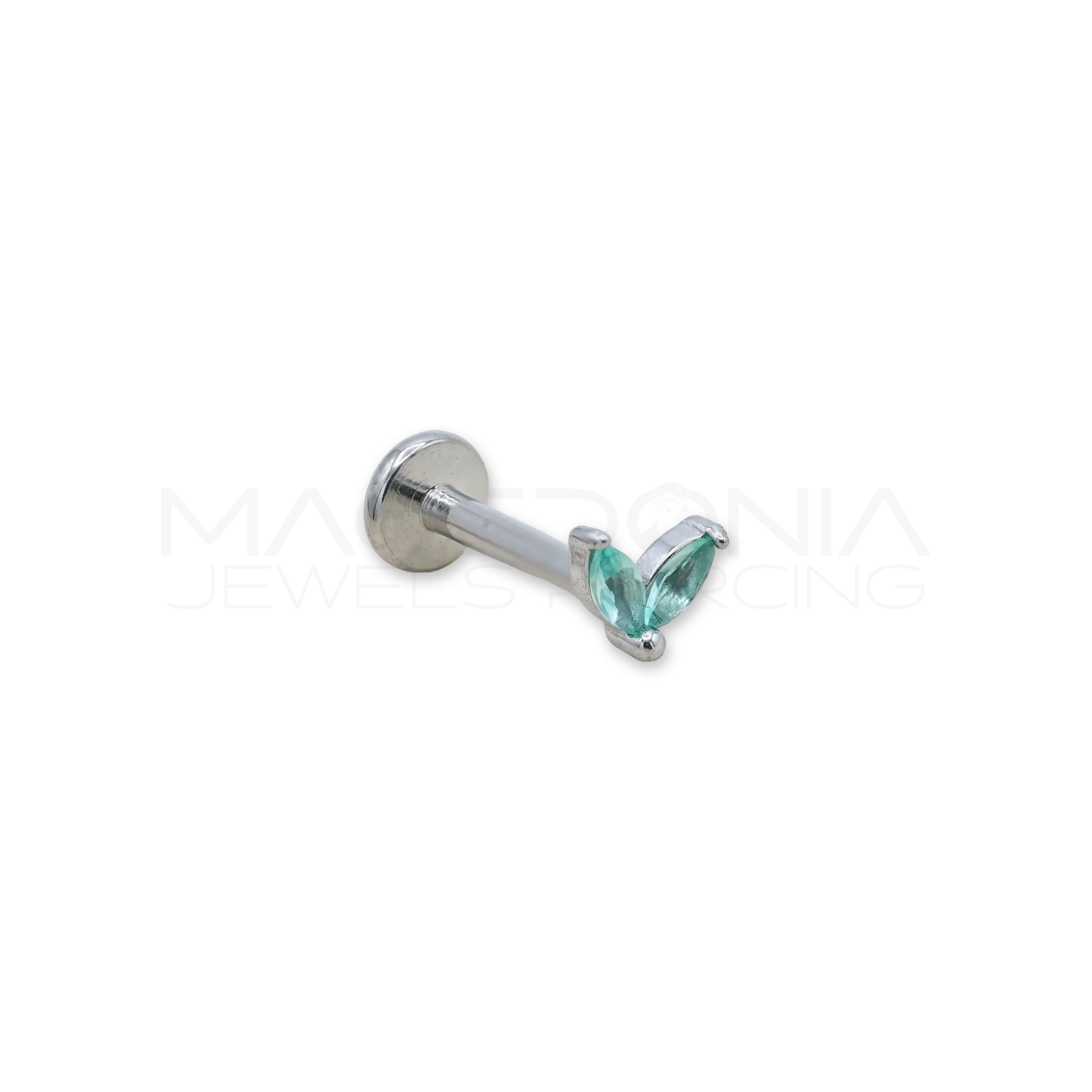 BARRETTA CON FOGLIE ZIRCONATE