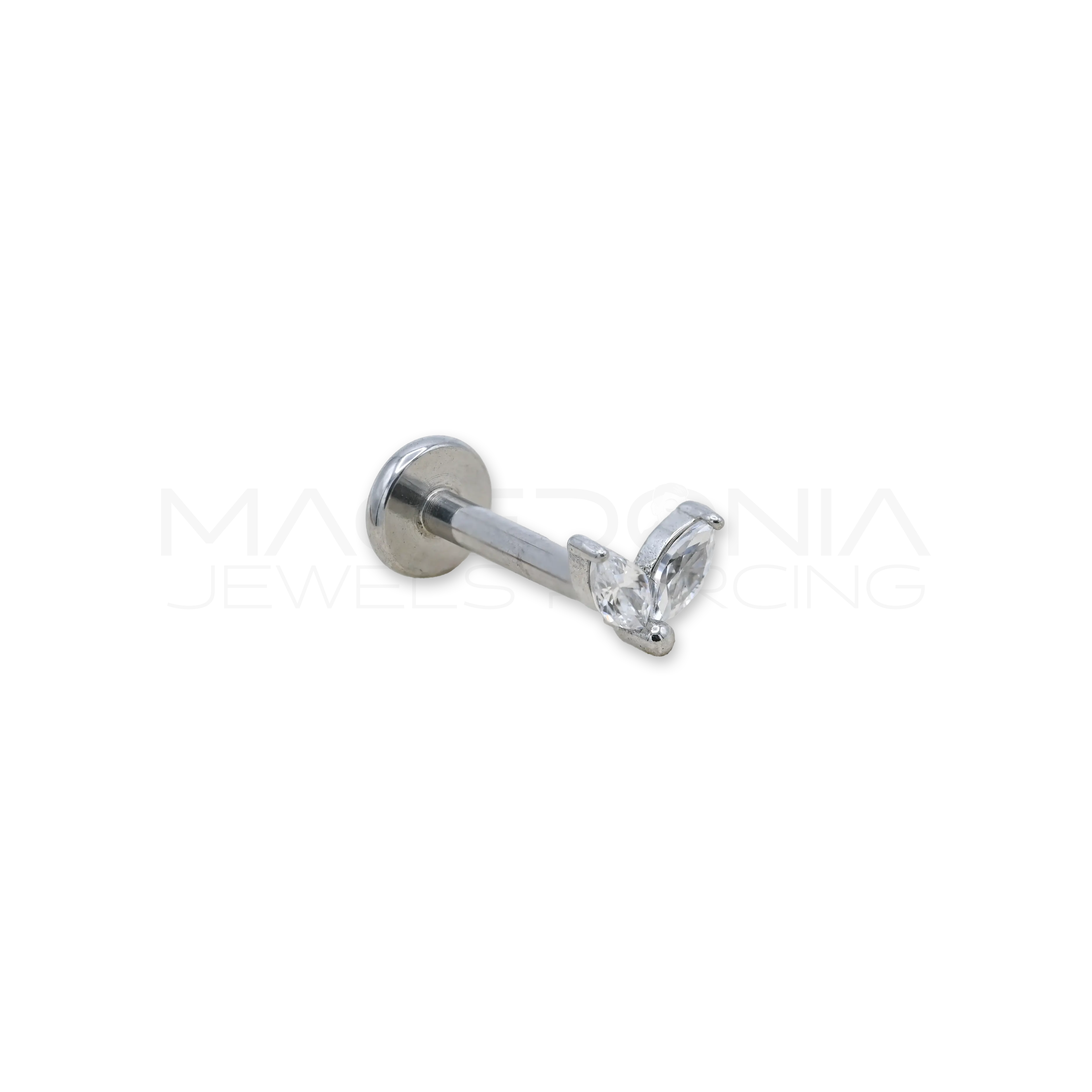 BARRETTA CON FOGLIE ZIRCONATE