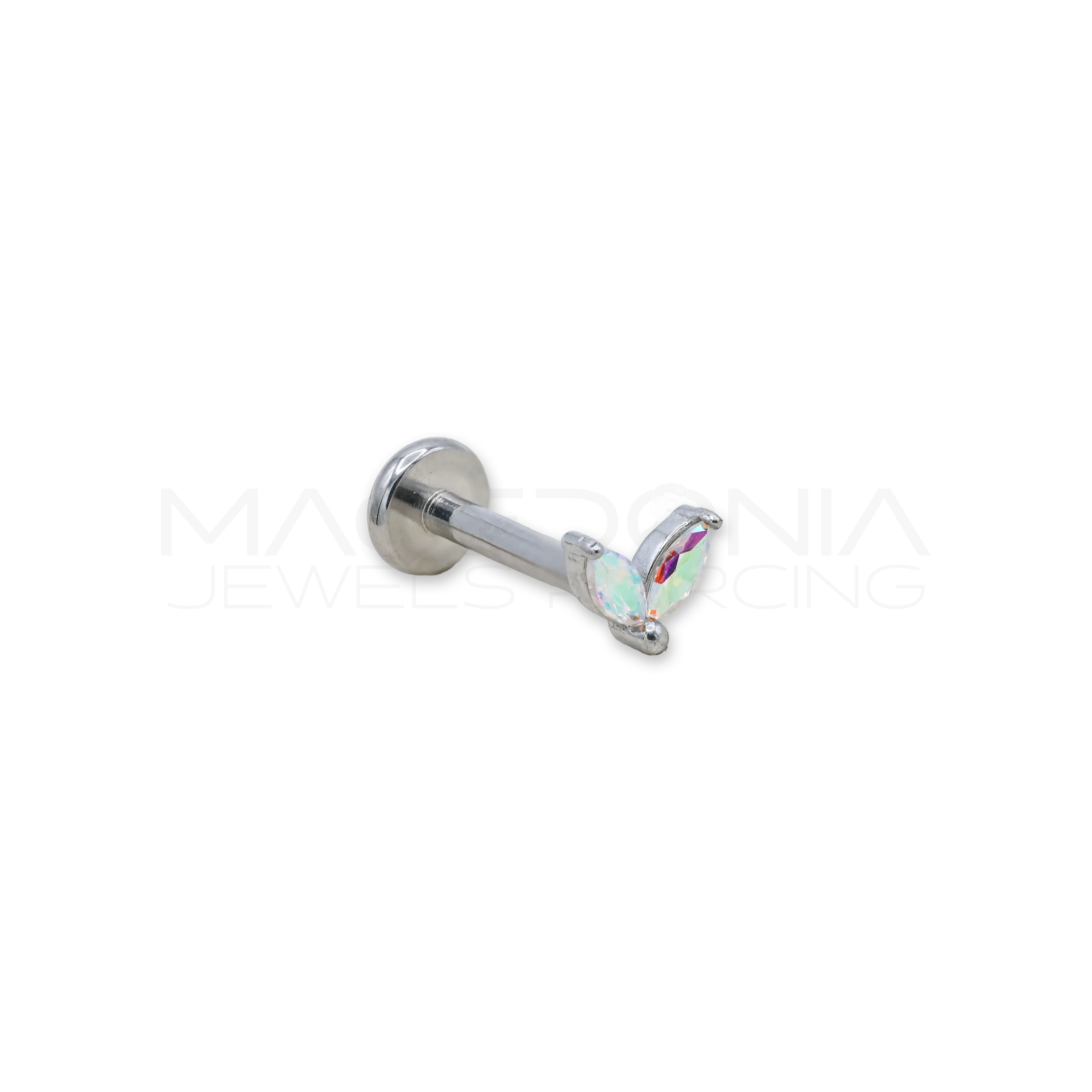 BARRETTA CON FOGLIE ZIRCONATE