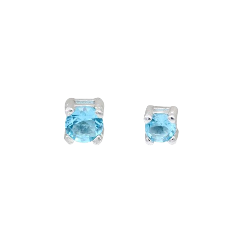 ORECCHINO CON ZIRCONE AZZURRO