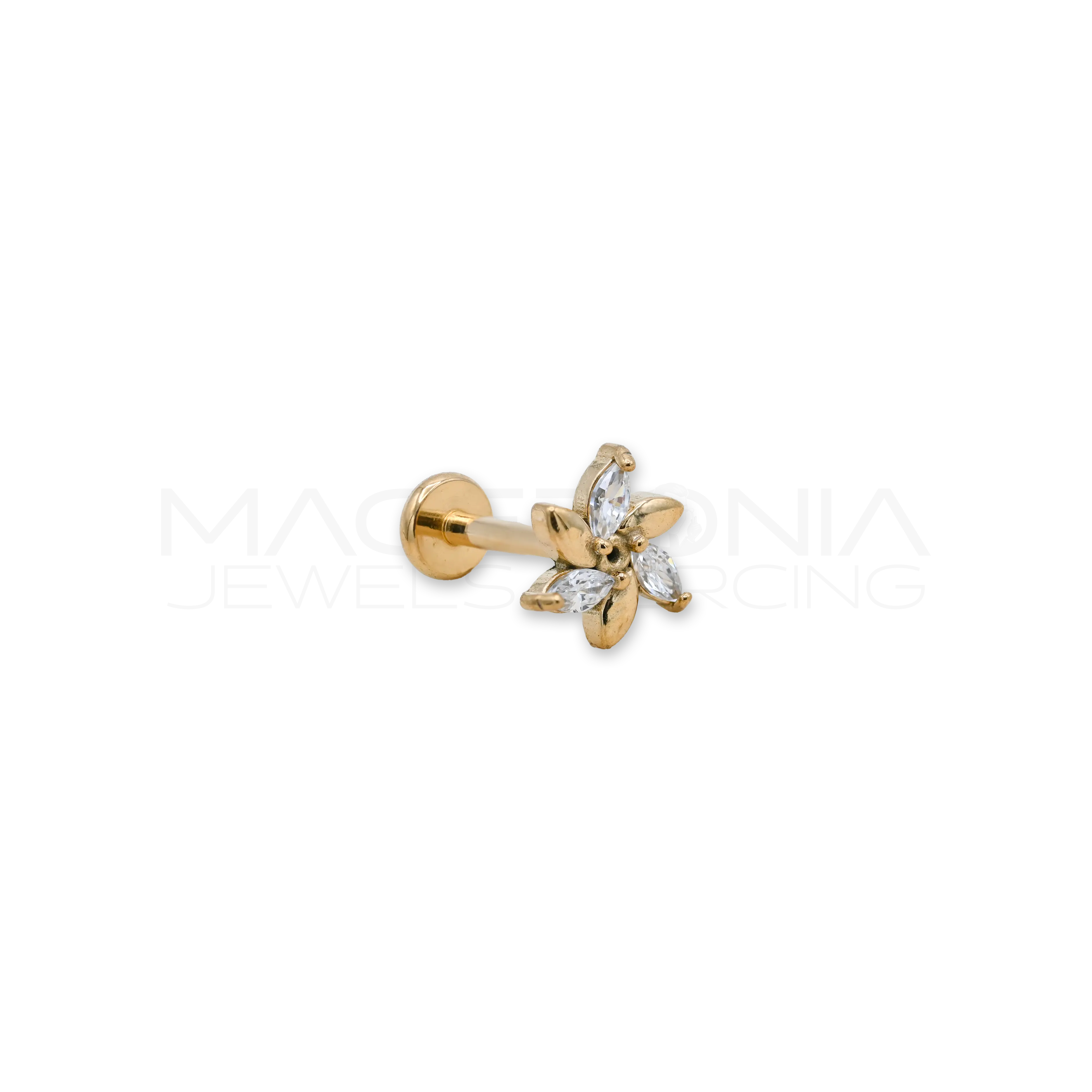 BARRETTA CON FIORE ZIRCONATO