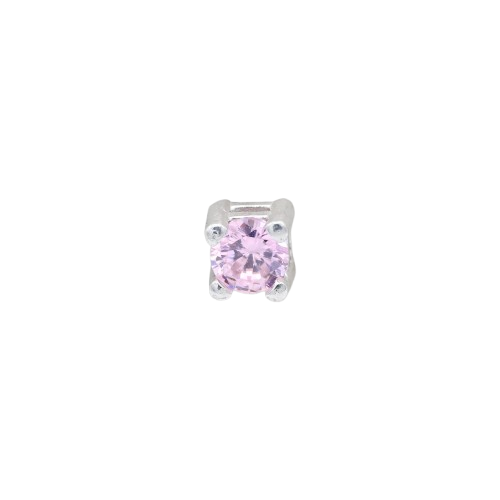 ORECCHINO CON ZIRCONE ROSA
