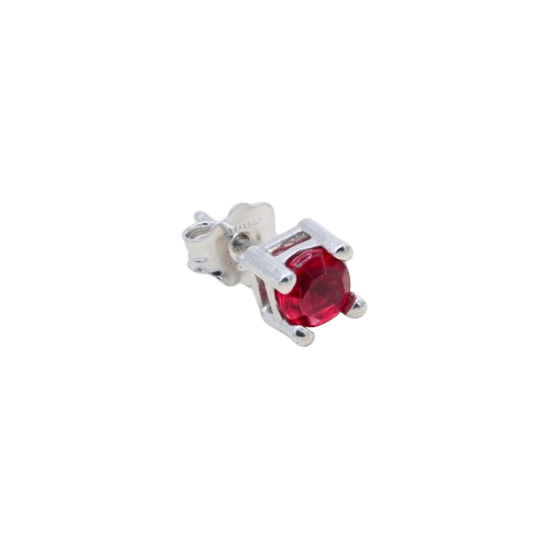 ORECCHINO CON ZIRCONE ROSSO