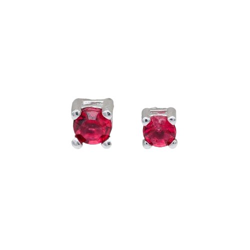 ORECCHINO CON ZIRCONE ROSSO