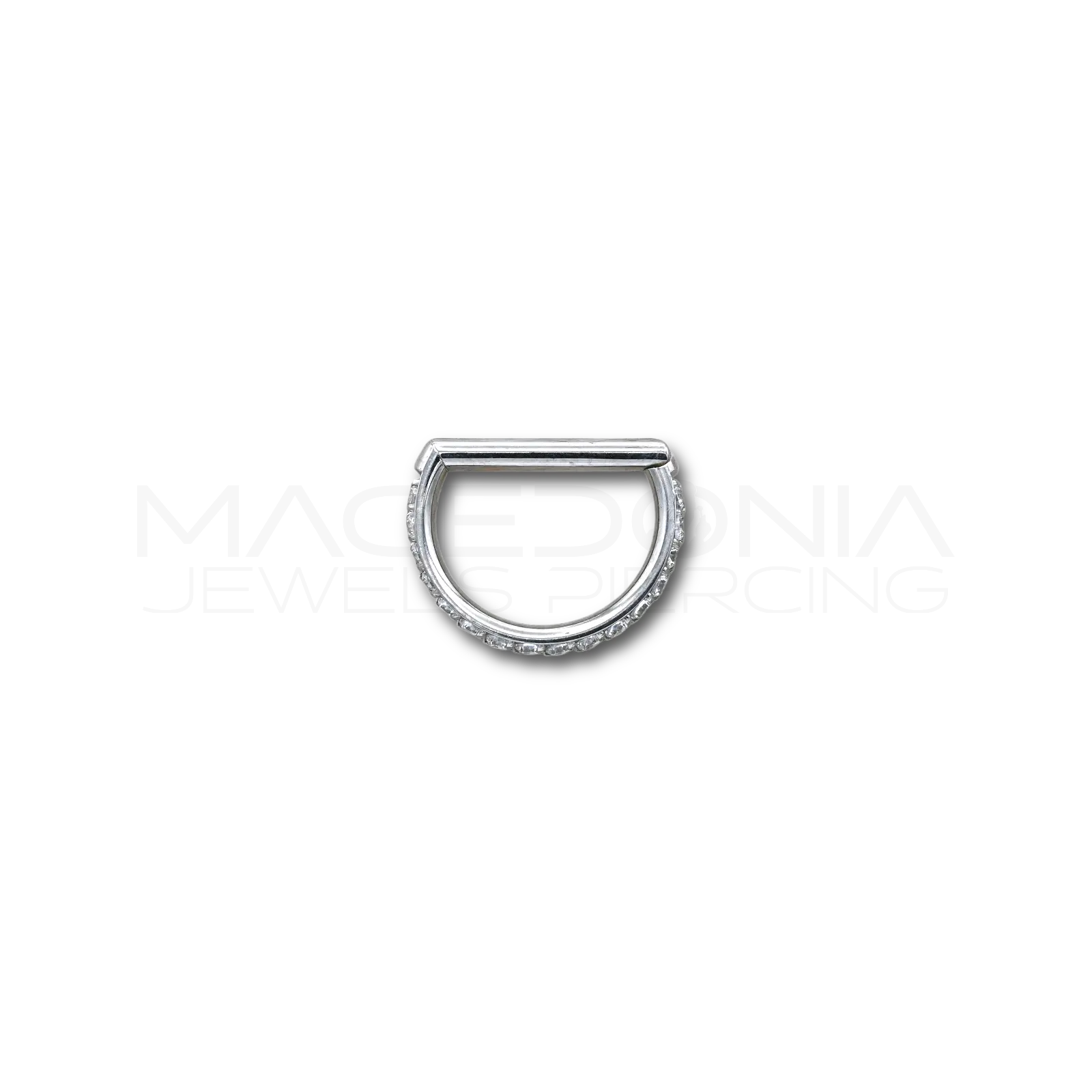 Cerchietto Mezzo Zirconato in Titanio