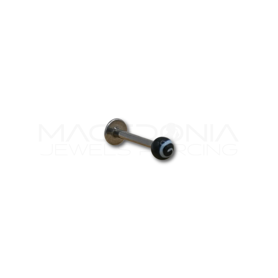 Labret con pallina a vortice