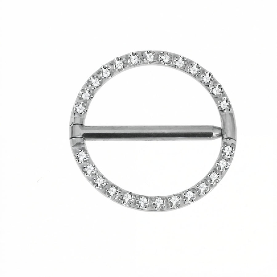 Piercing a cerhio con zirconi in Titanio G23 - Piercing per Nipple