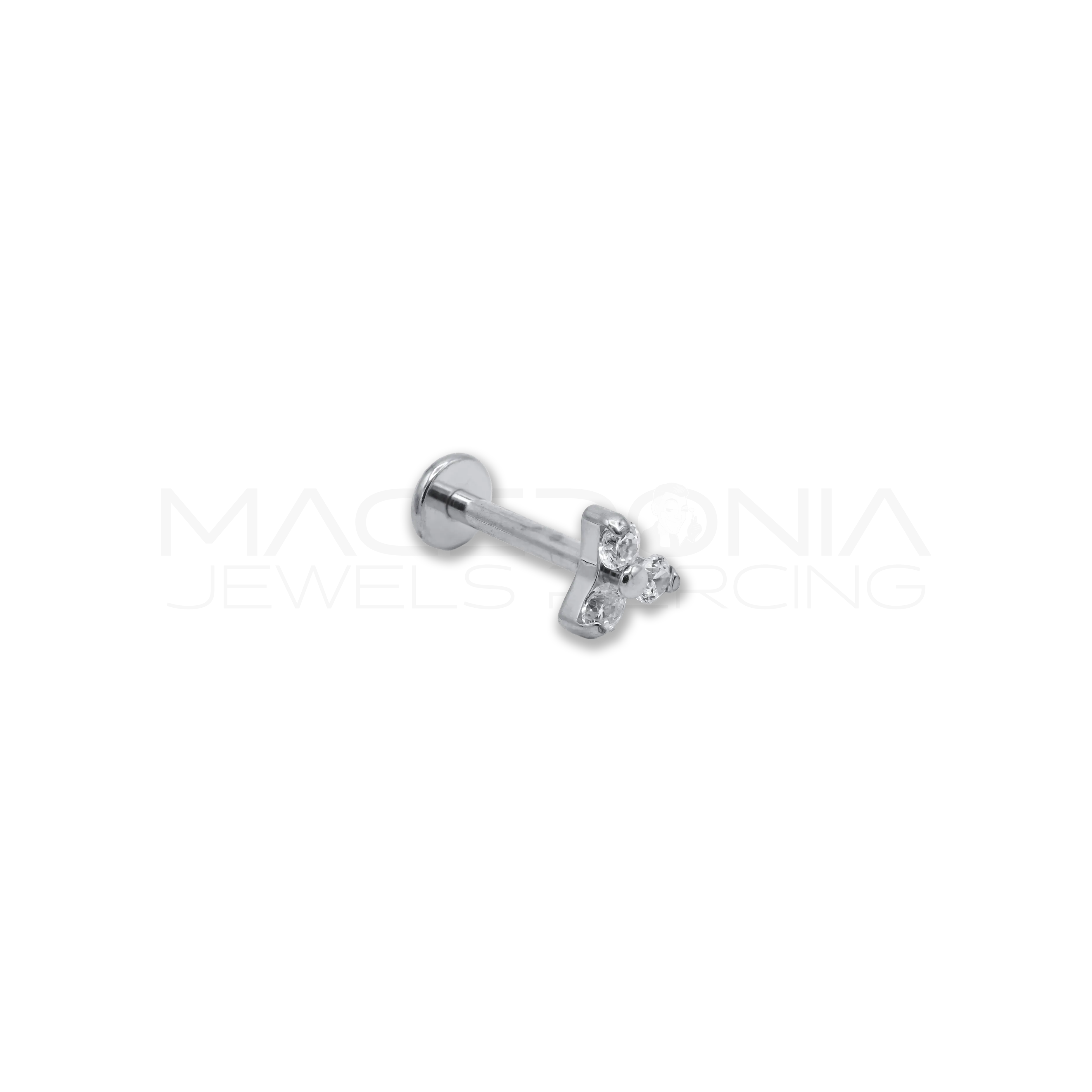 Barretta con 3 Zirconi Incastonati Titanio G23