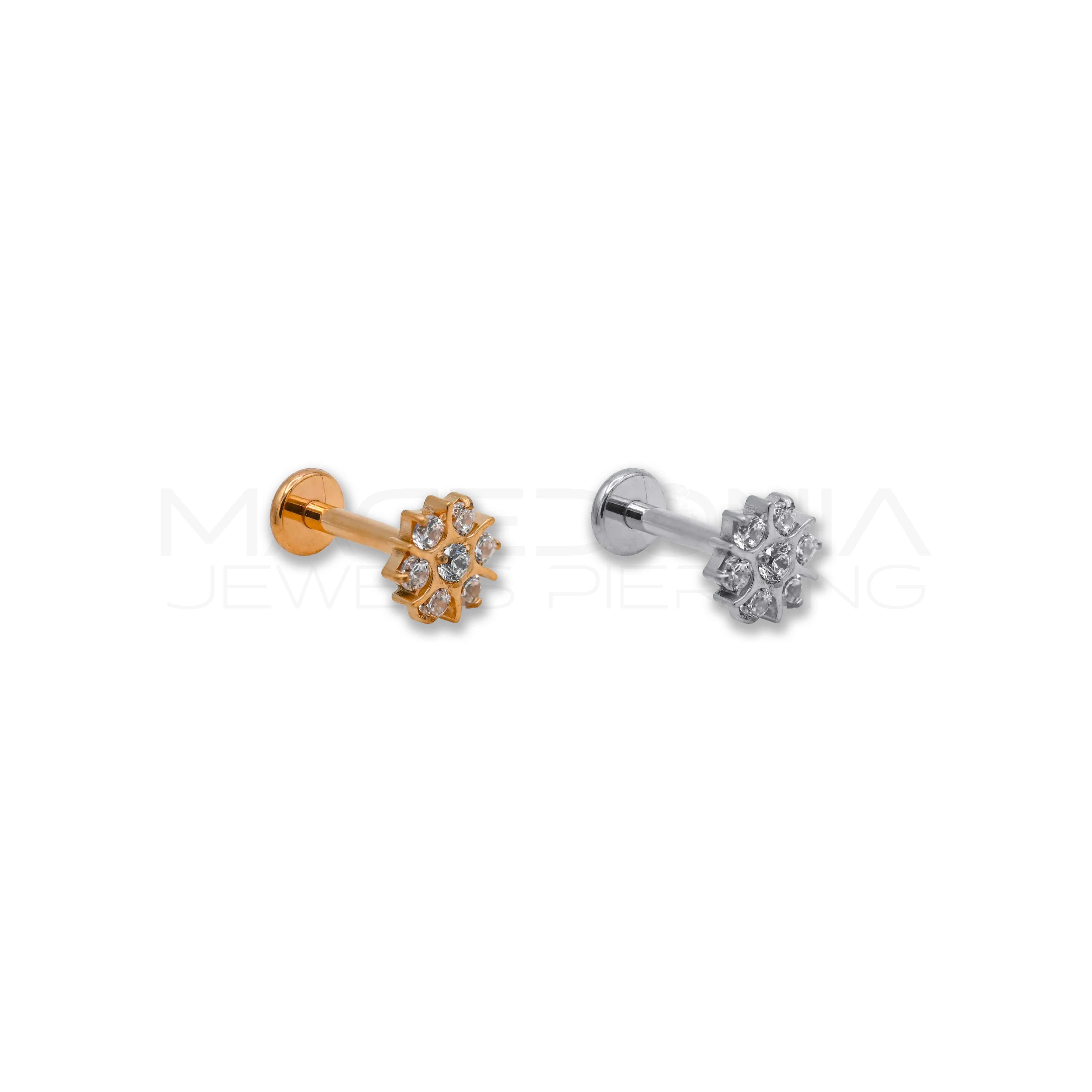 Piercing in titanio con piattello