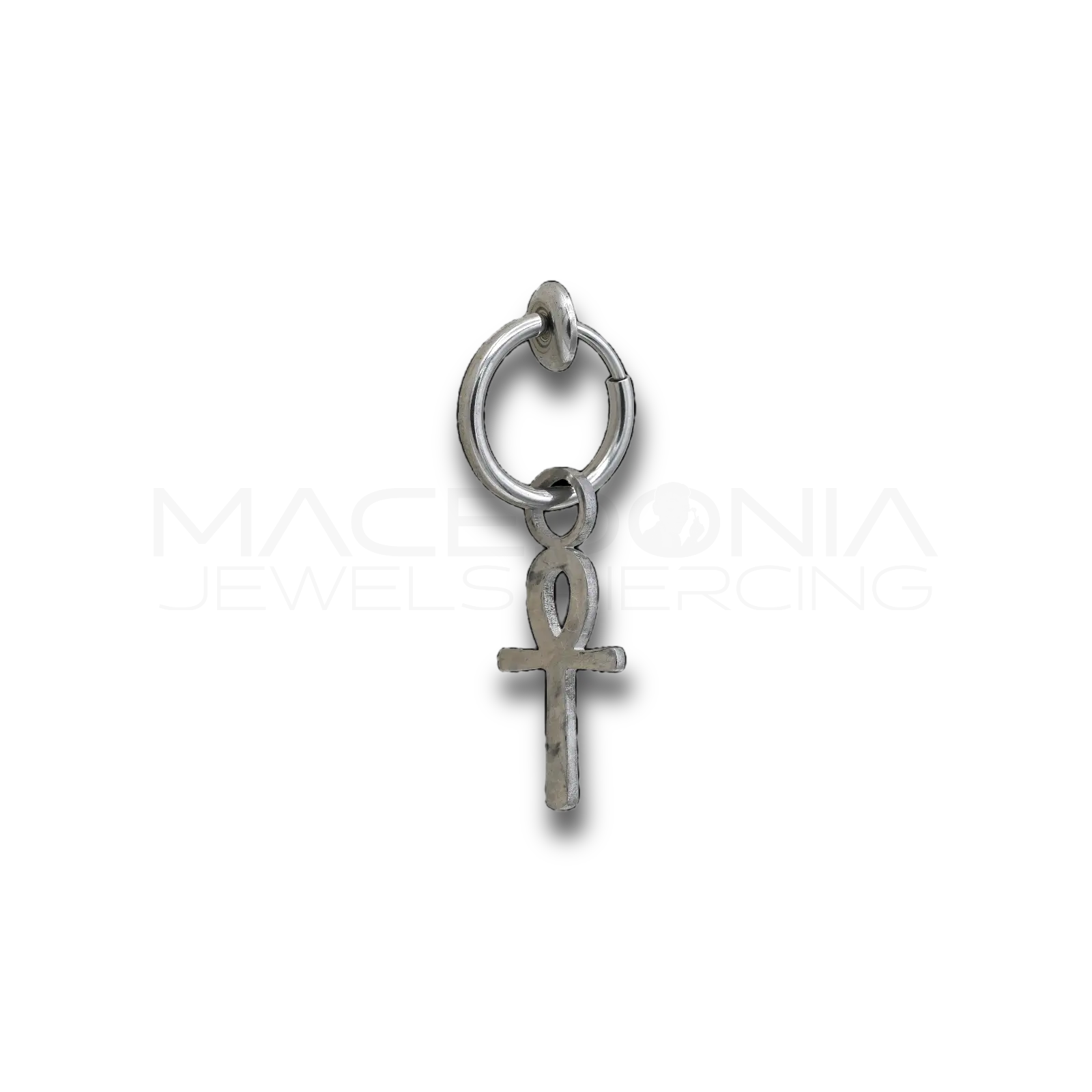 Orecchino fake con croce egiziana