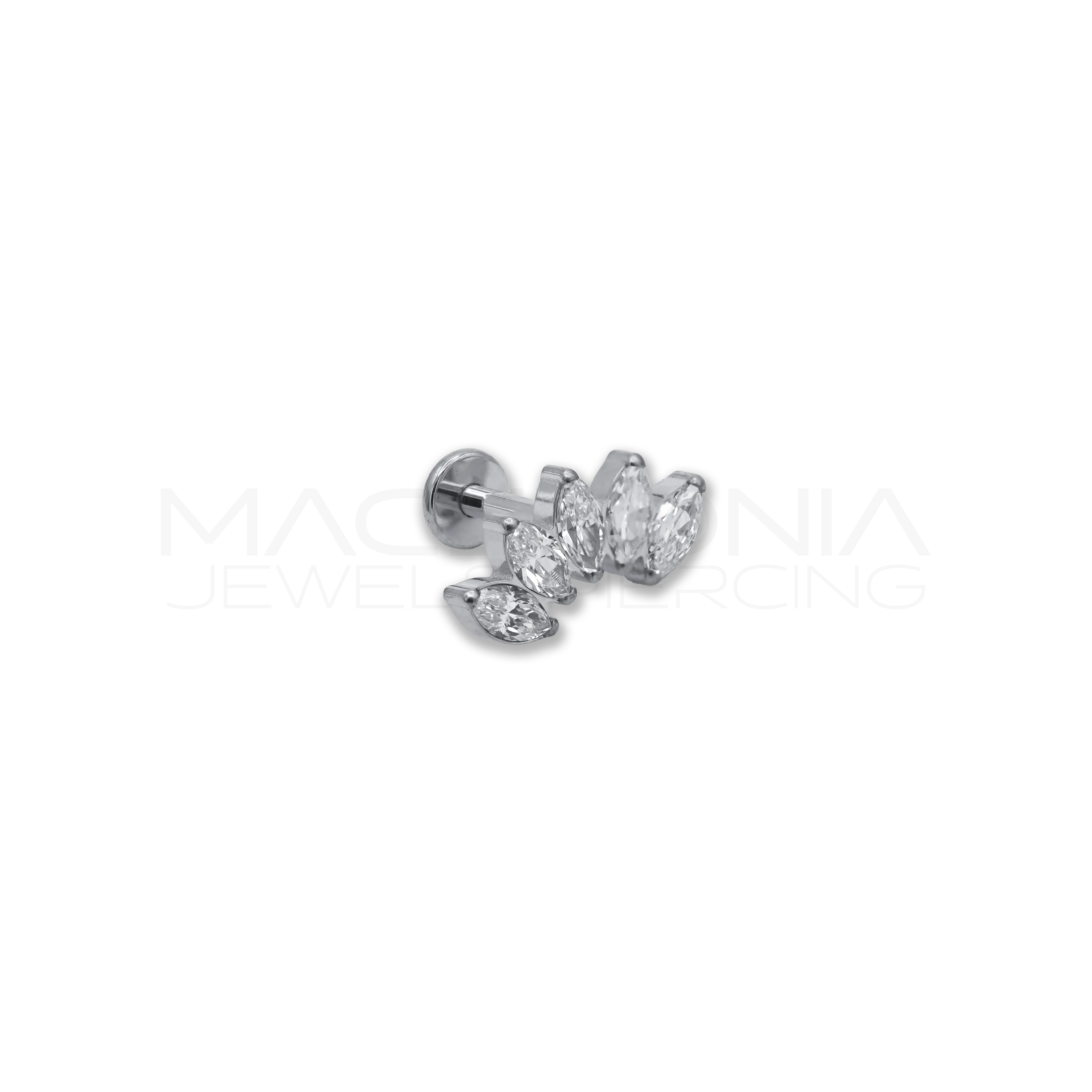 BARRETTA CON ZIRCONI - TITANIO