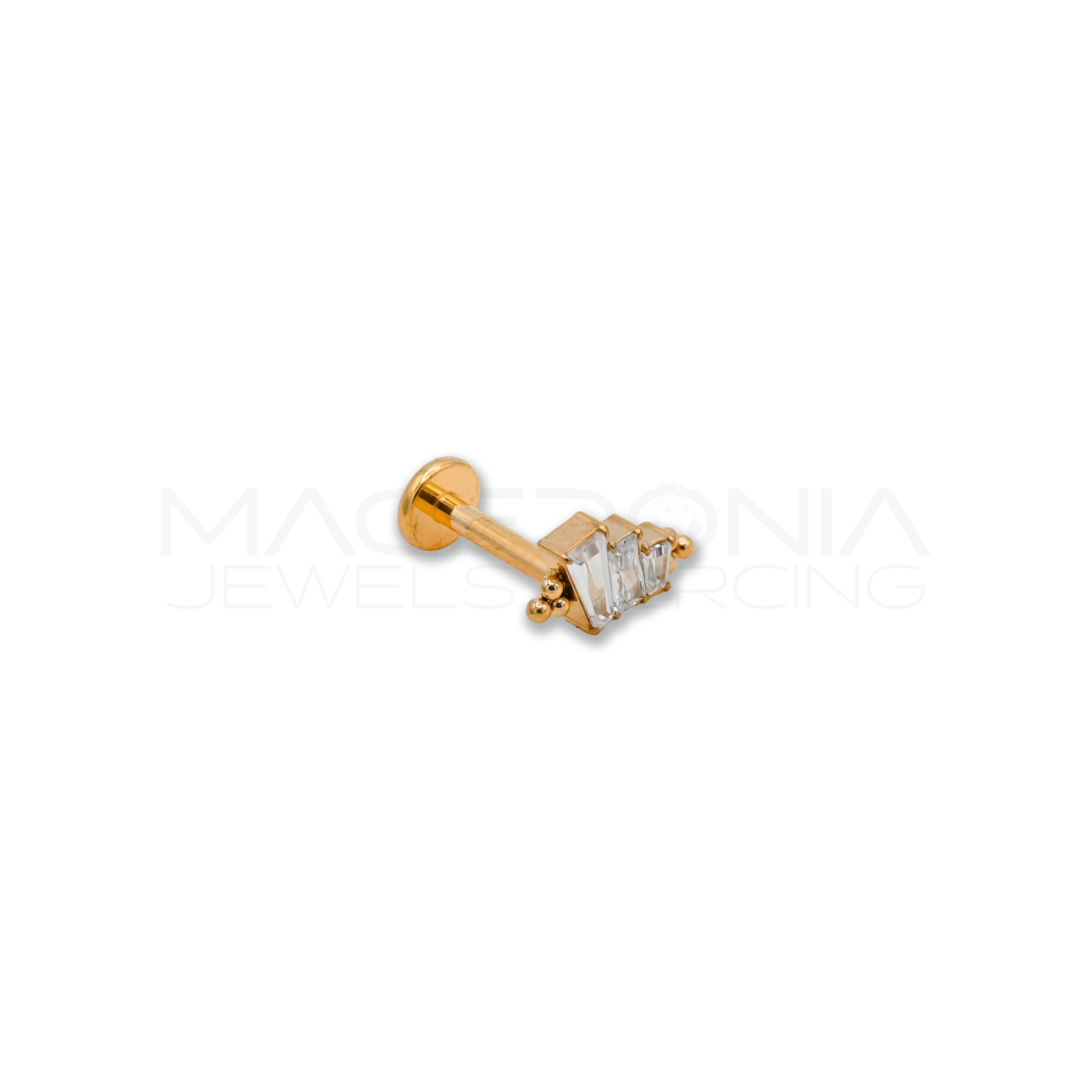 BARRETTA CON ZIRCONI - TITANIO